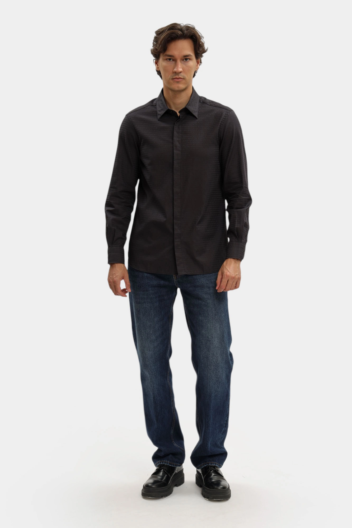 EM003755_ AF18123 Рубашка Emporio Armani Черный