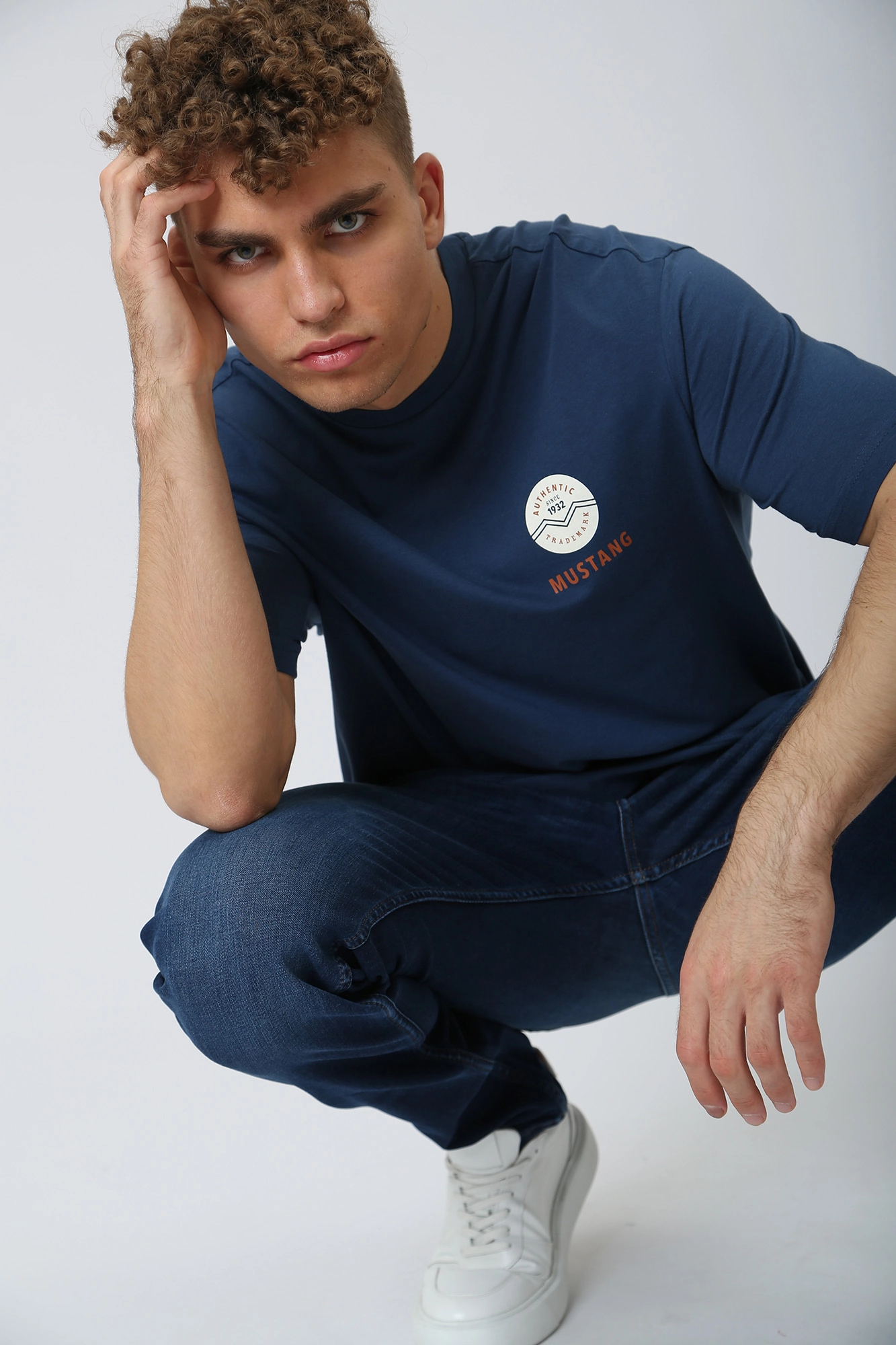1013123 Футболка Mustang Синий