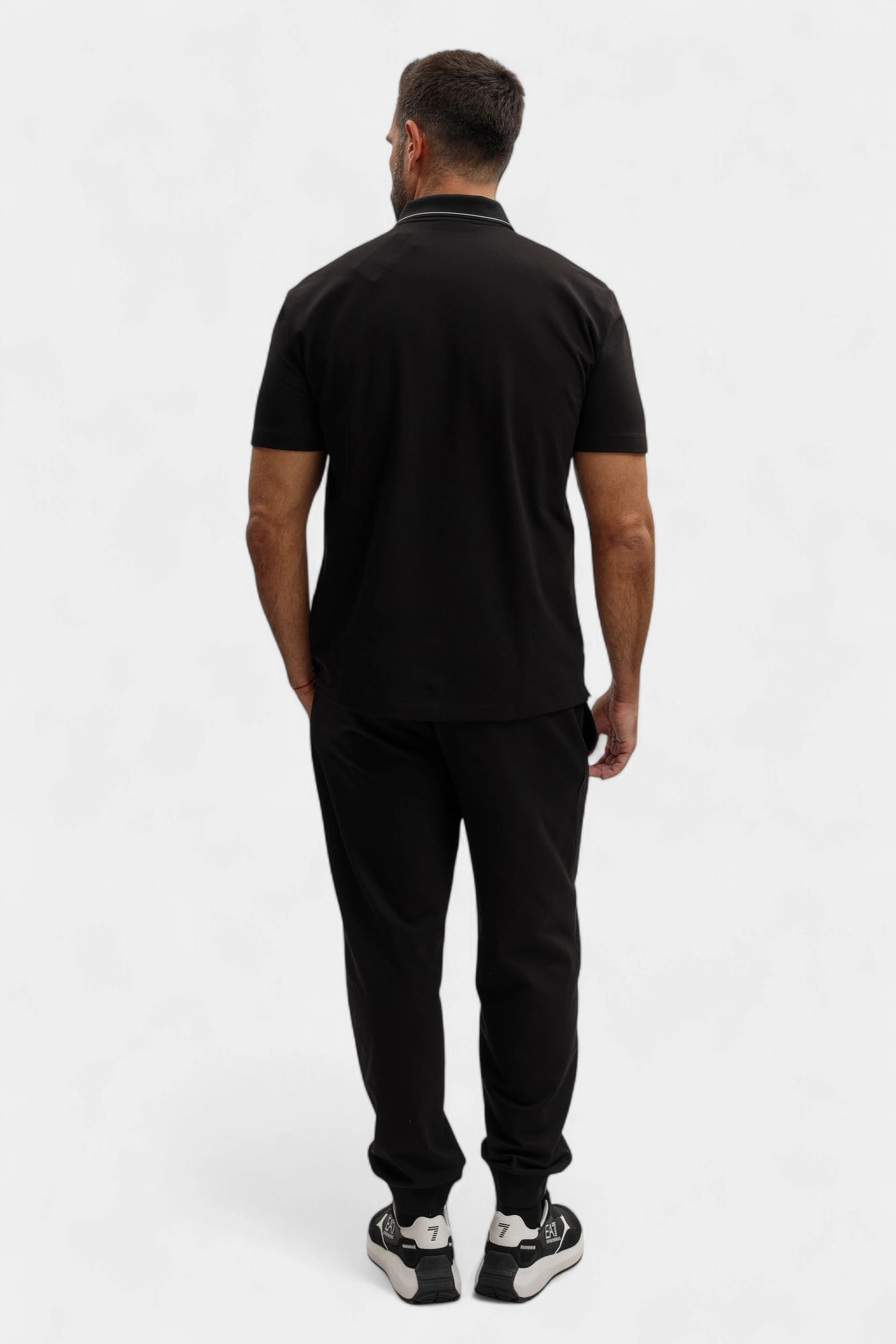 7M000847_AF13511 Поло с коротким рукавом EA7 Черный