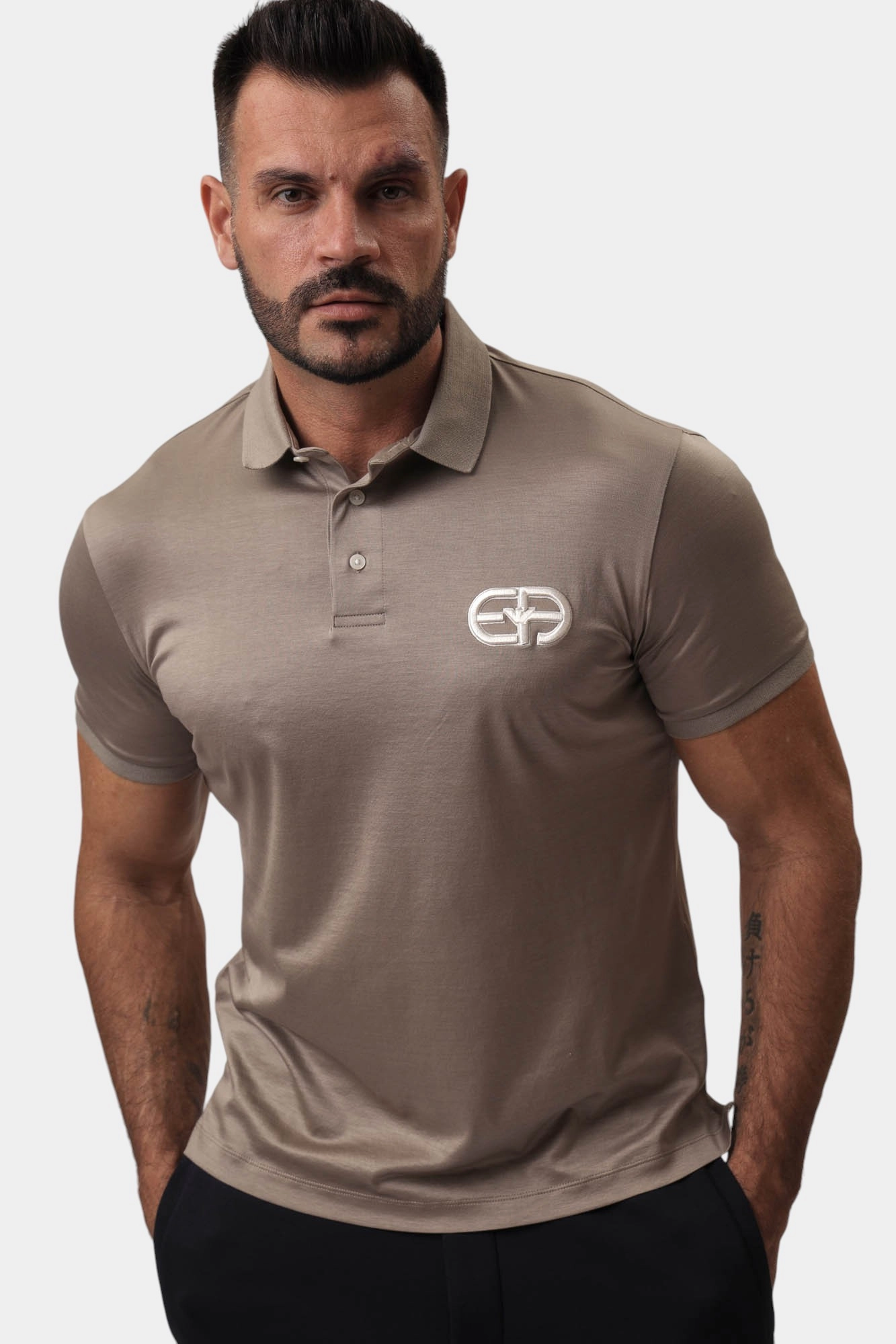 8N1FB6_1JUVZ Поло Emporio Armani Серый