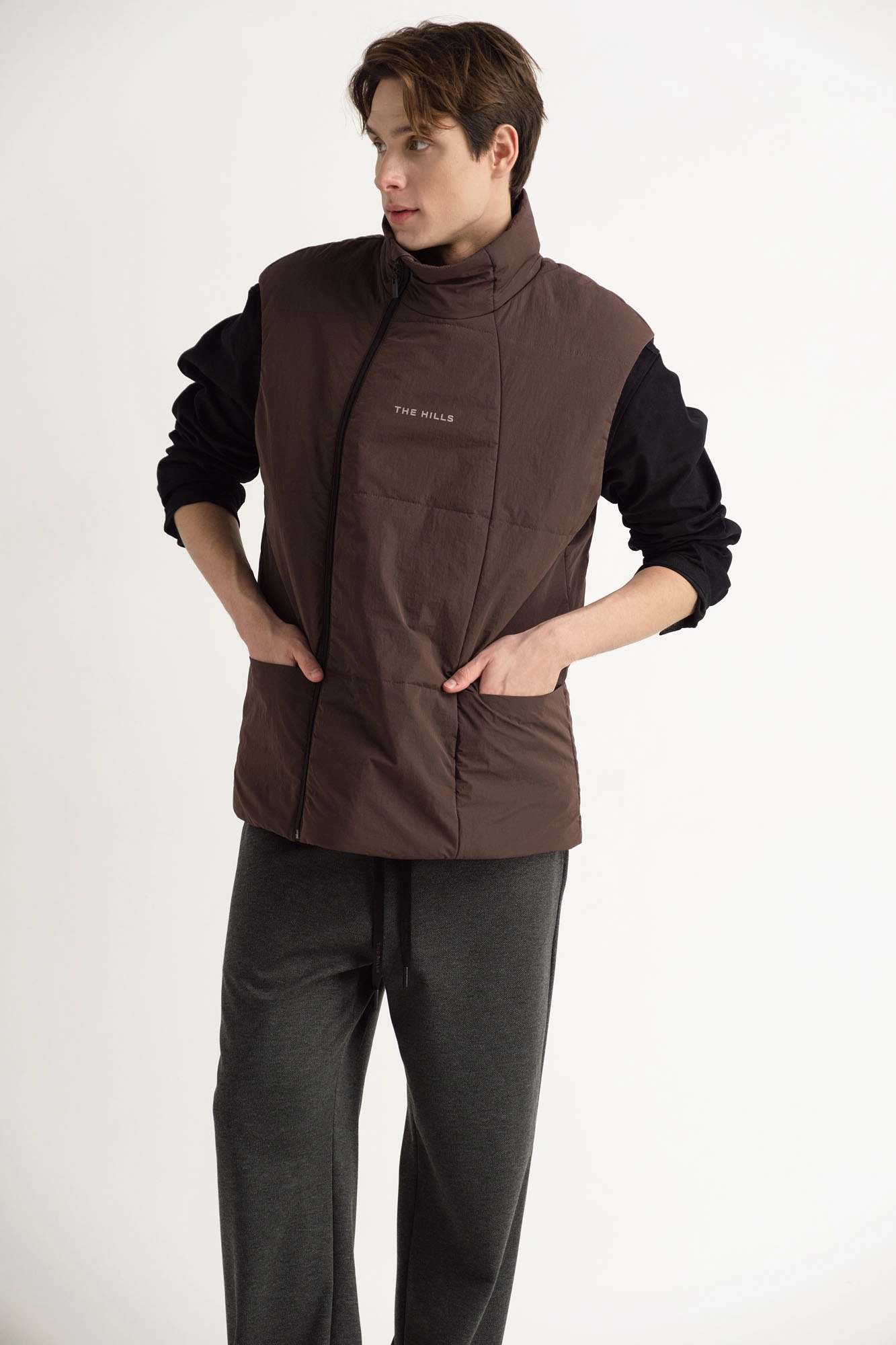 M-242-P-56-0042 Жилет The Hills Коричневый