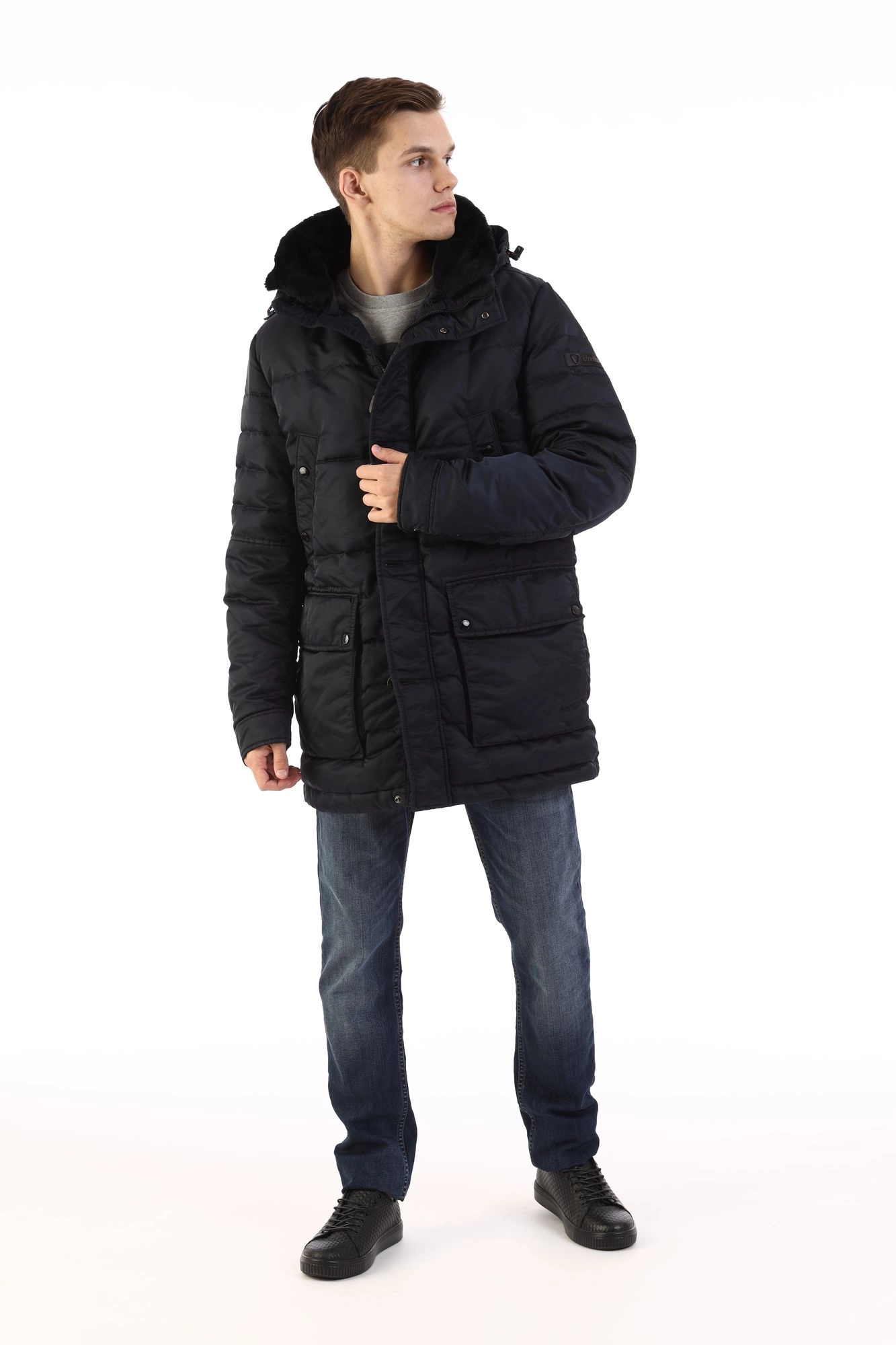 30017262_10001043 Куртка пуховая Strellson Синий