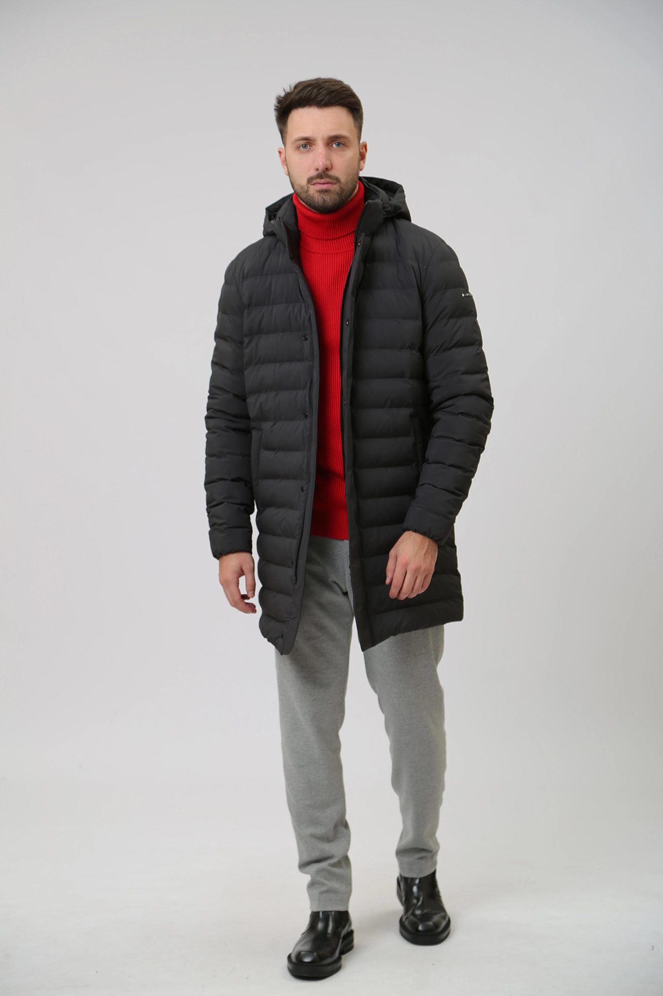 CR1807F23 Пуховик удлиненный Marc Cony Серый