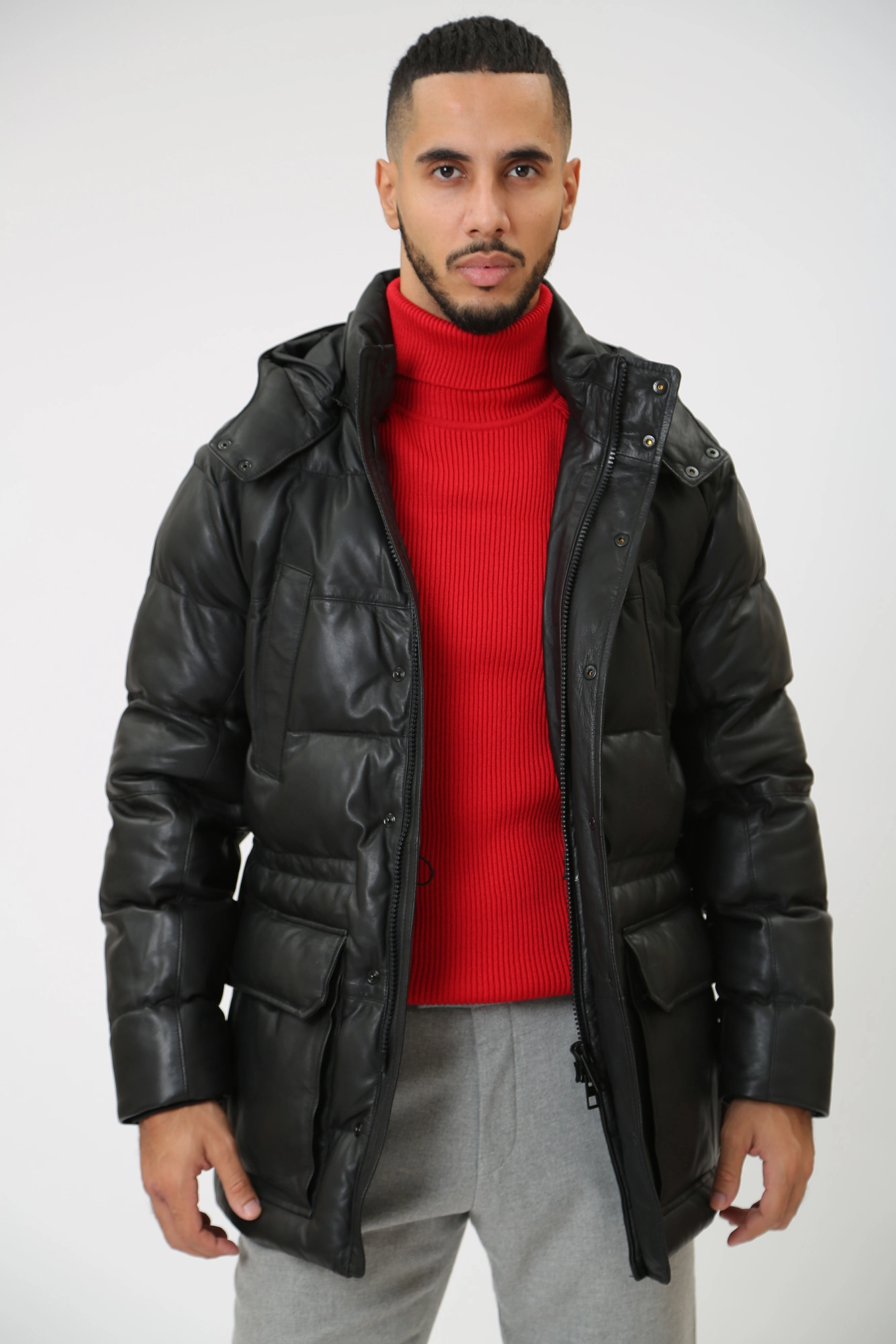 110138_80000437 Куртка кожаная  Strellson Черный