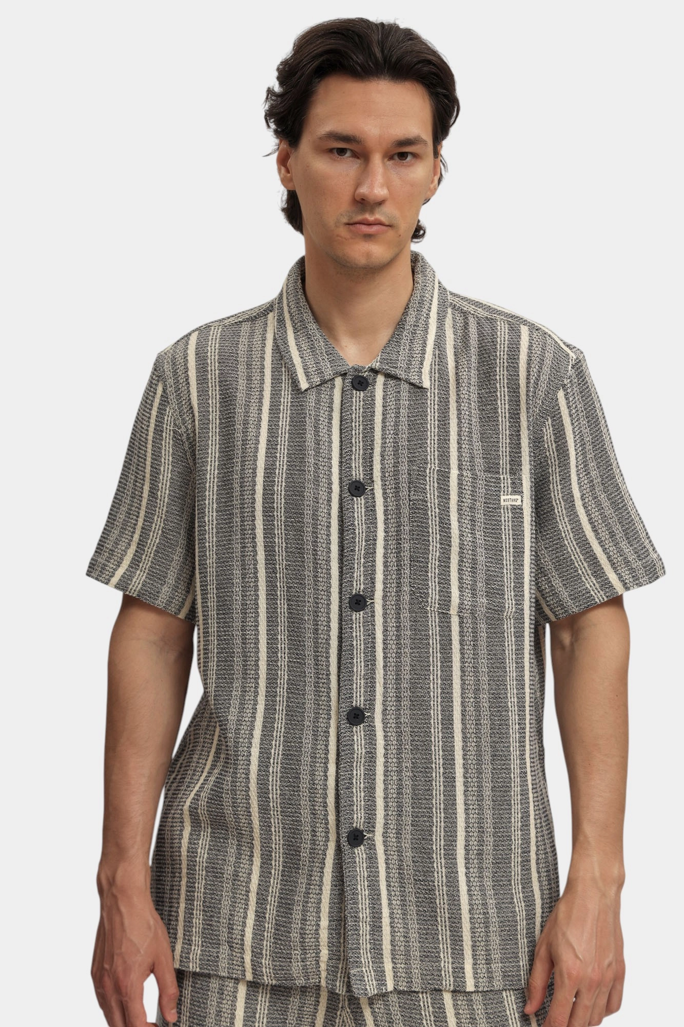 1016475 Рубашка Mustang Серый