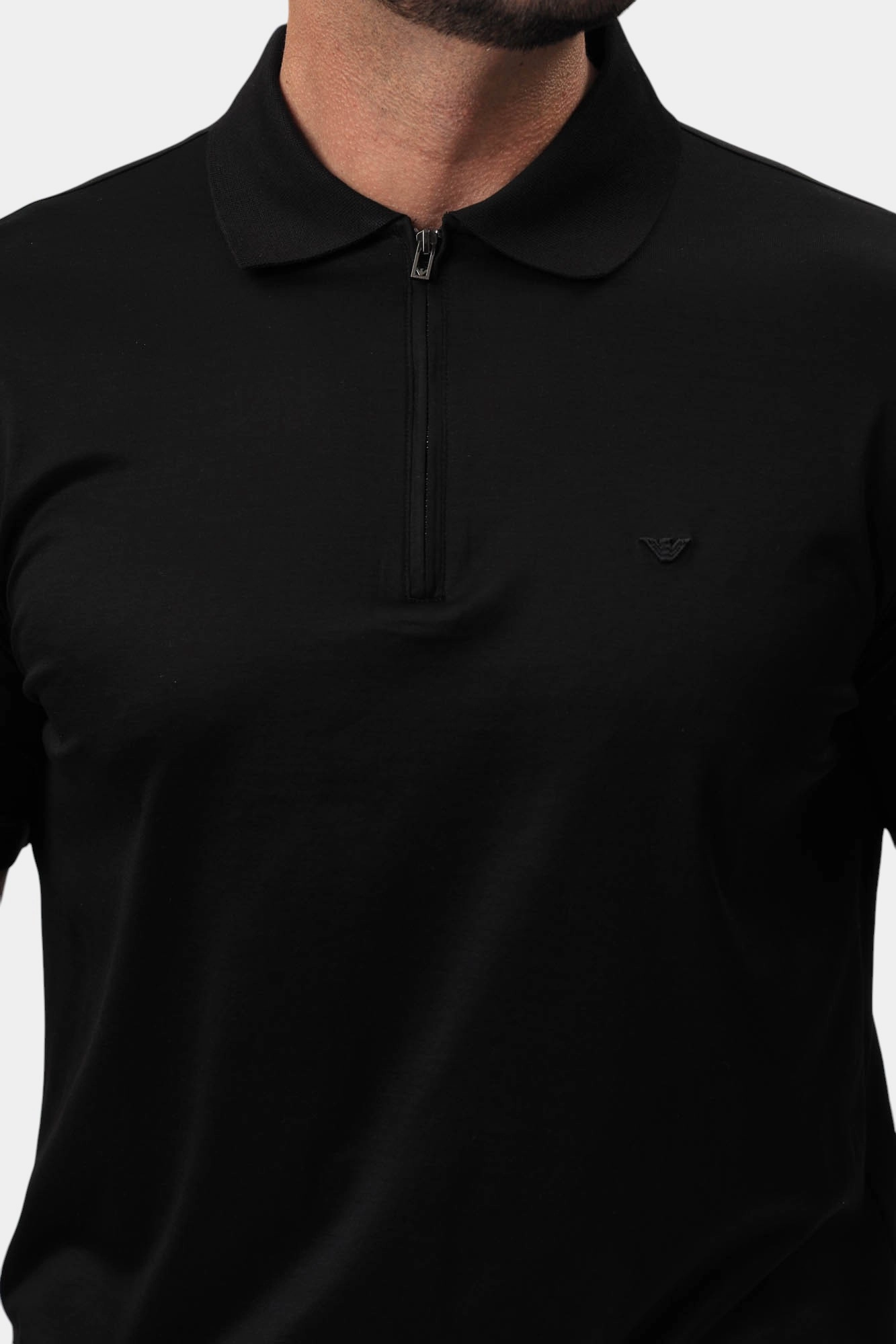 EM001082_AF10017 Поло Emporio Armani Черный