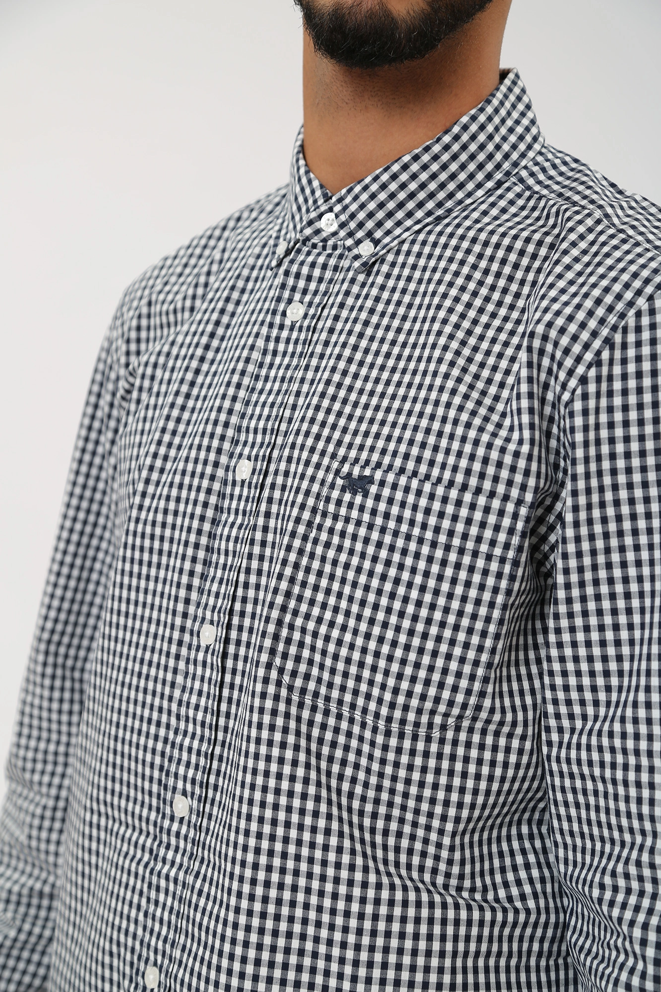 1014125 Рубашка с длинным рукавом Mustang Серый