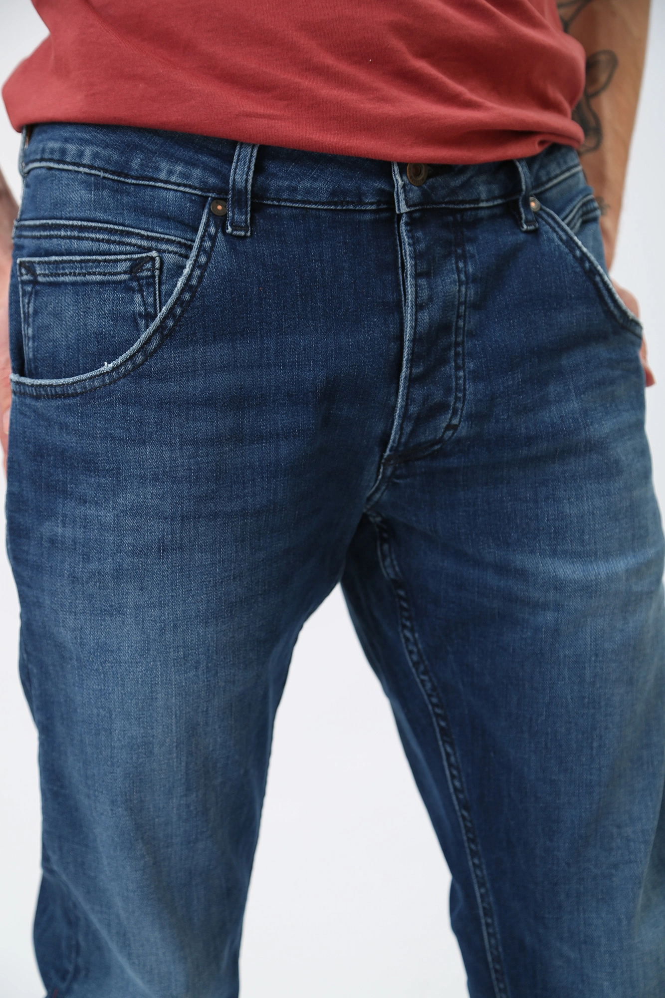 1012669-5000 Джинсы Michigan Tapered Mustang Синий