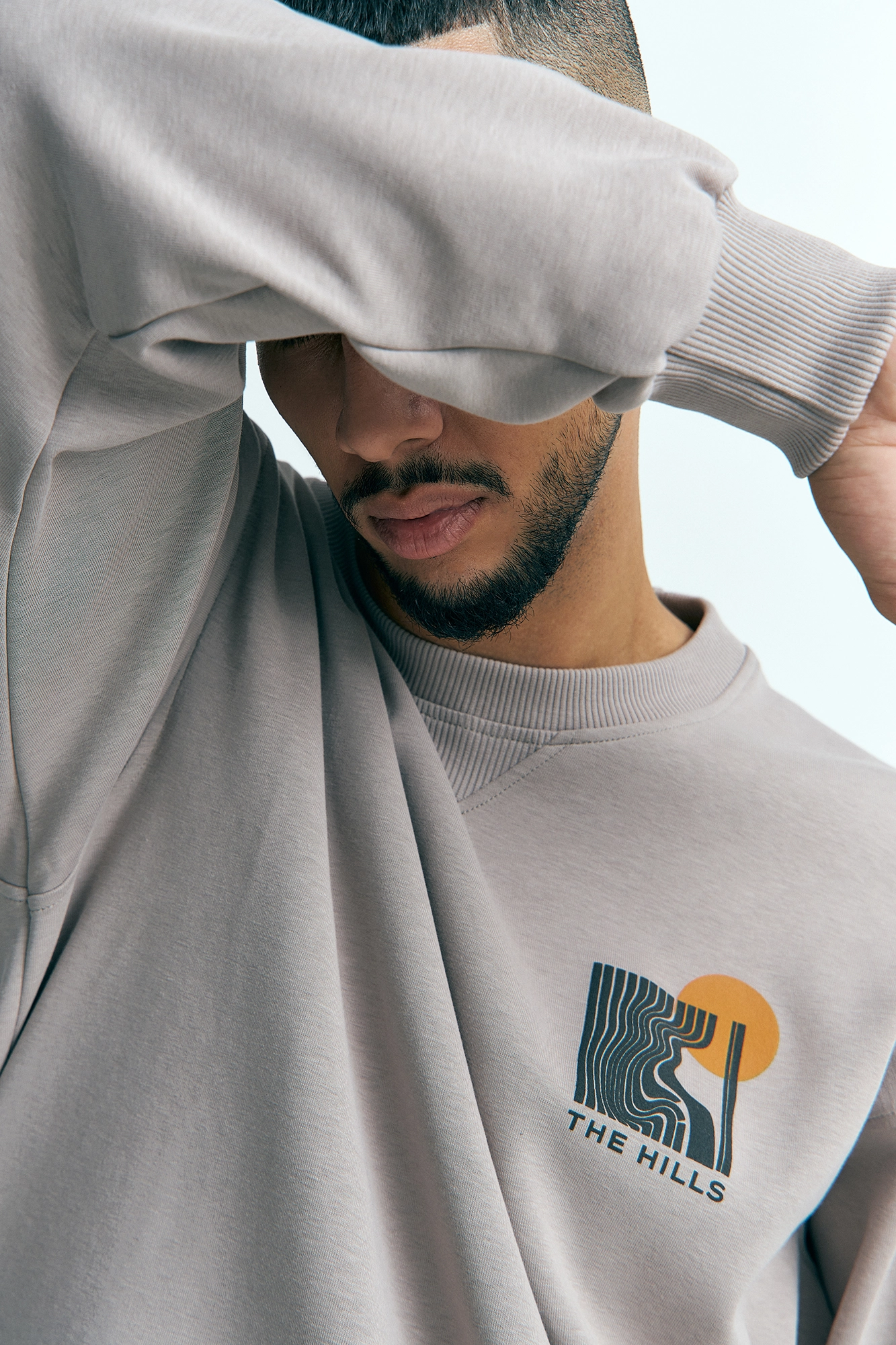 M-232-М-21-0174 Свитшот The Hills Бежевый