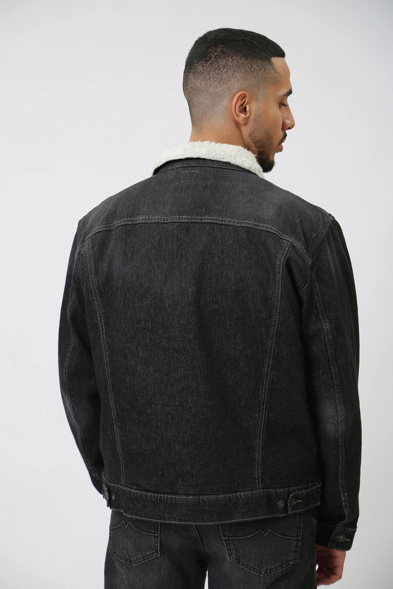 1014619-4000 Куртка джинсовая утепленная Mustang Черный