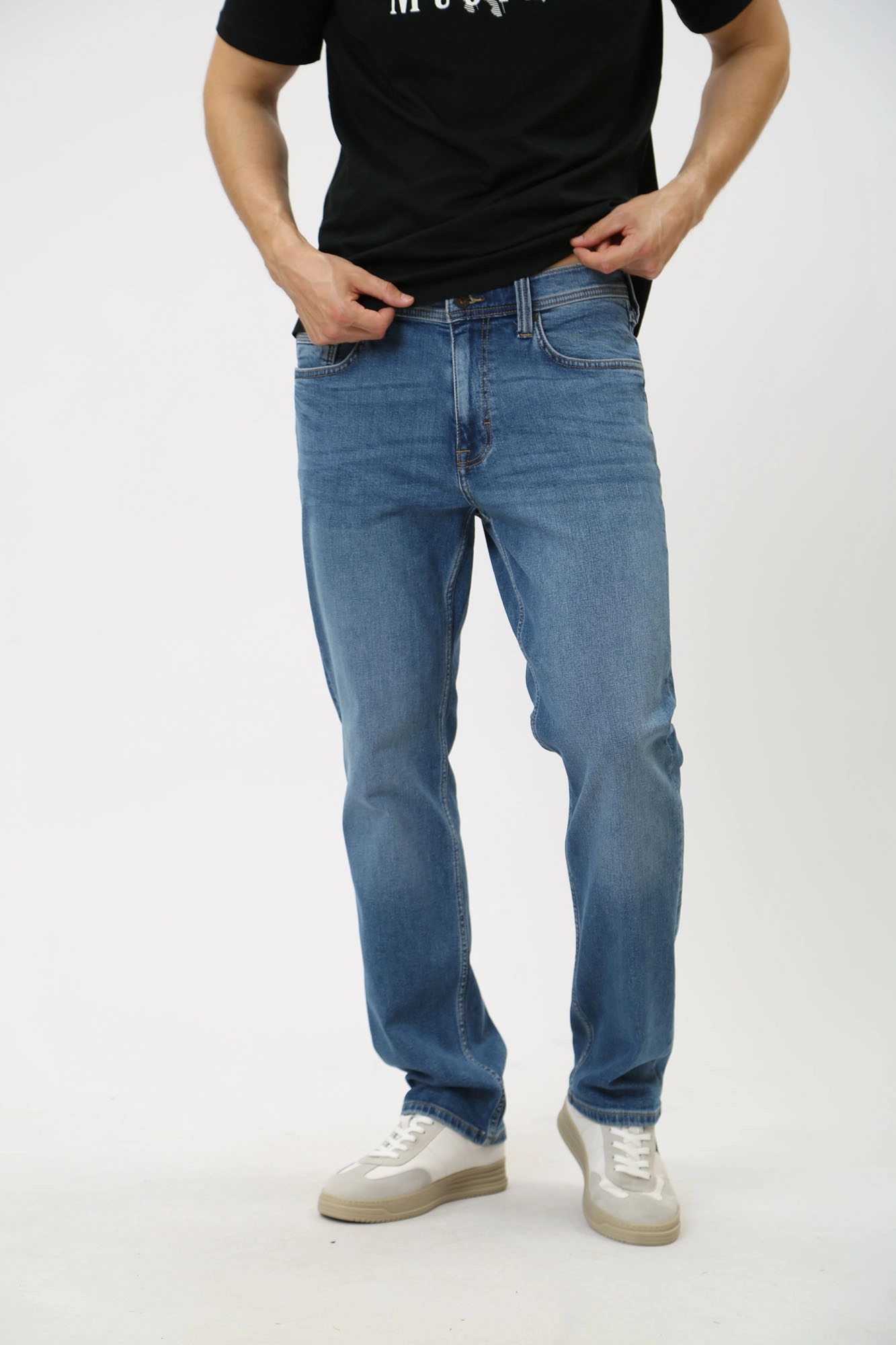 1014877 Джинсы Washington Straight  Mustang Синий