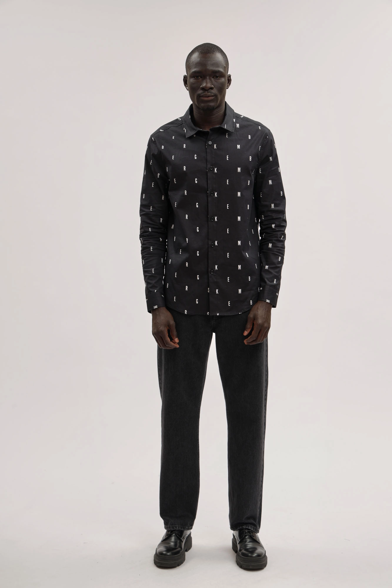 BMS1037C Рубашка Bikkembergs Черный