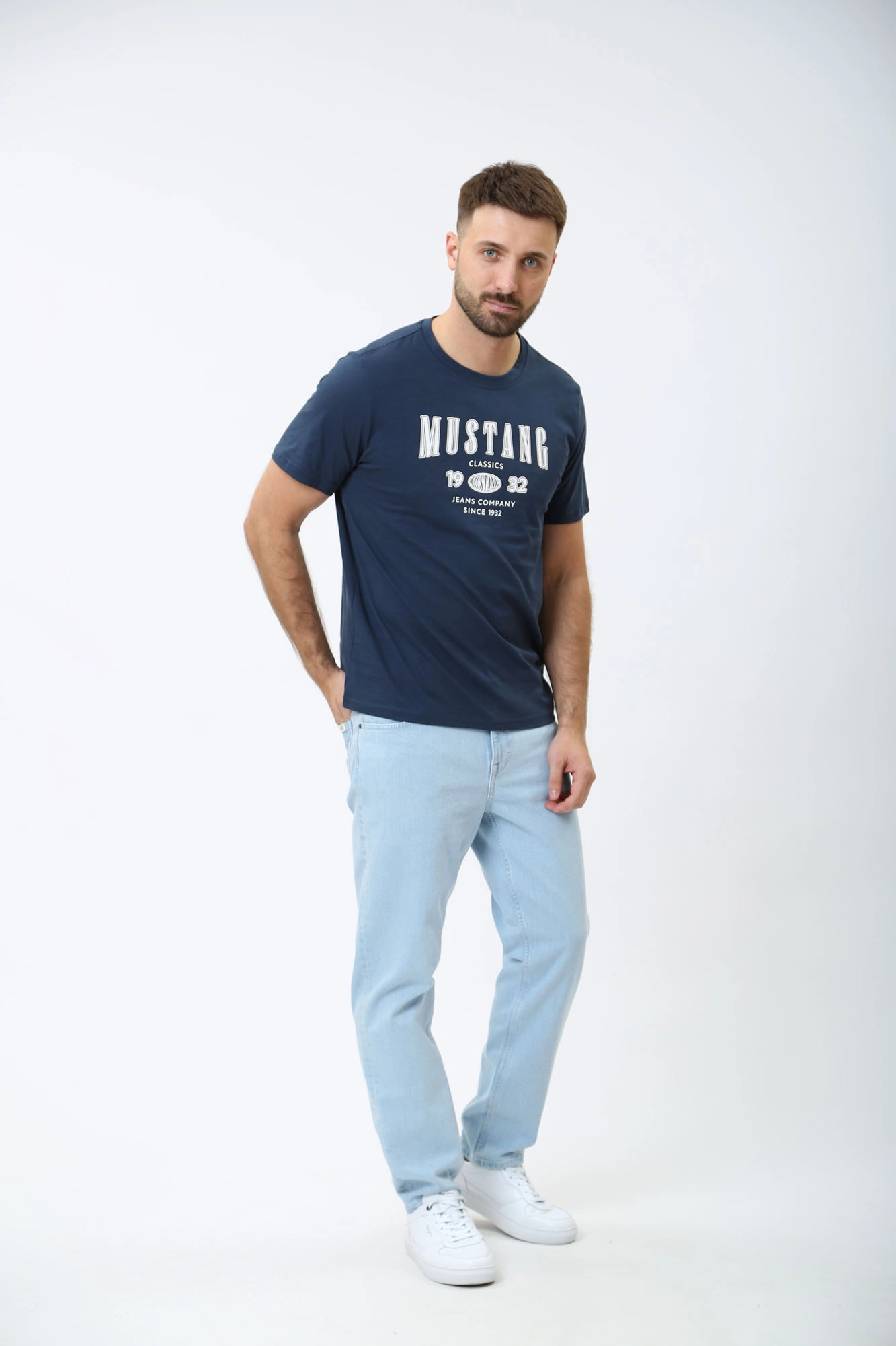 1014938 Футболка Mustang Синий