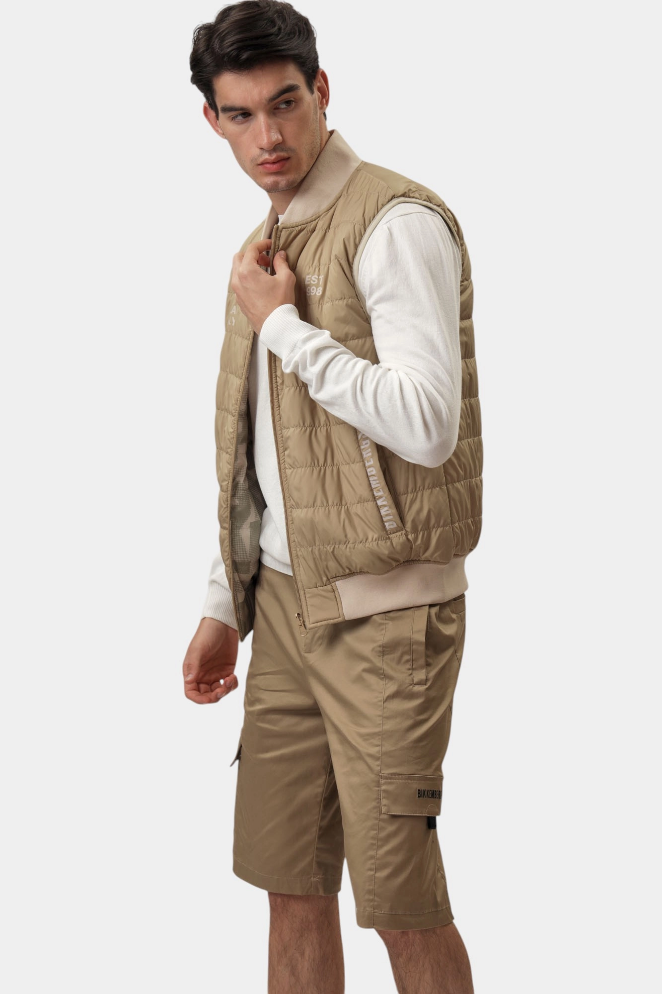 BMG0765 Жилет Bikkembergs Бежевый