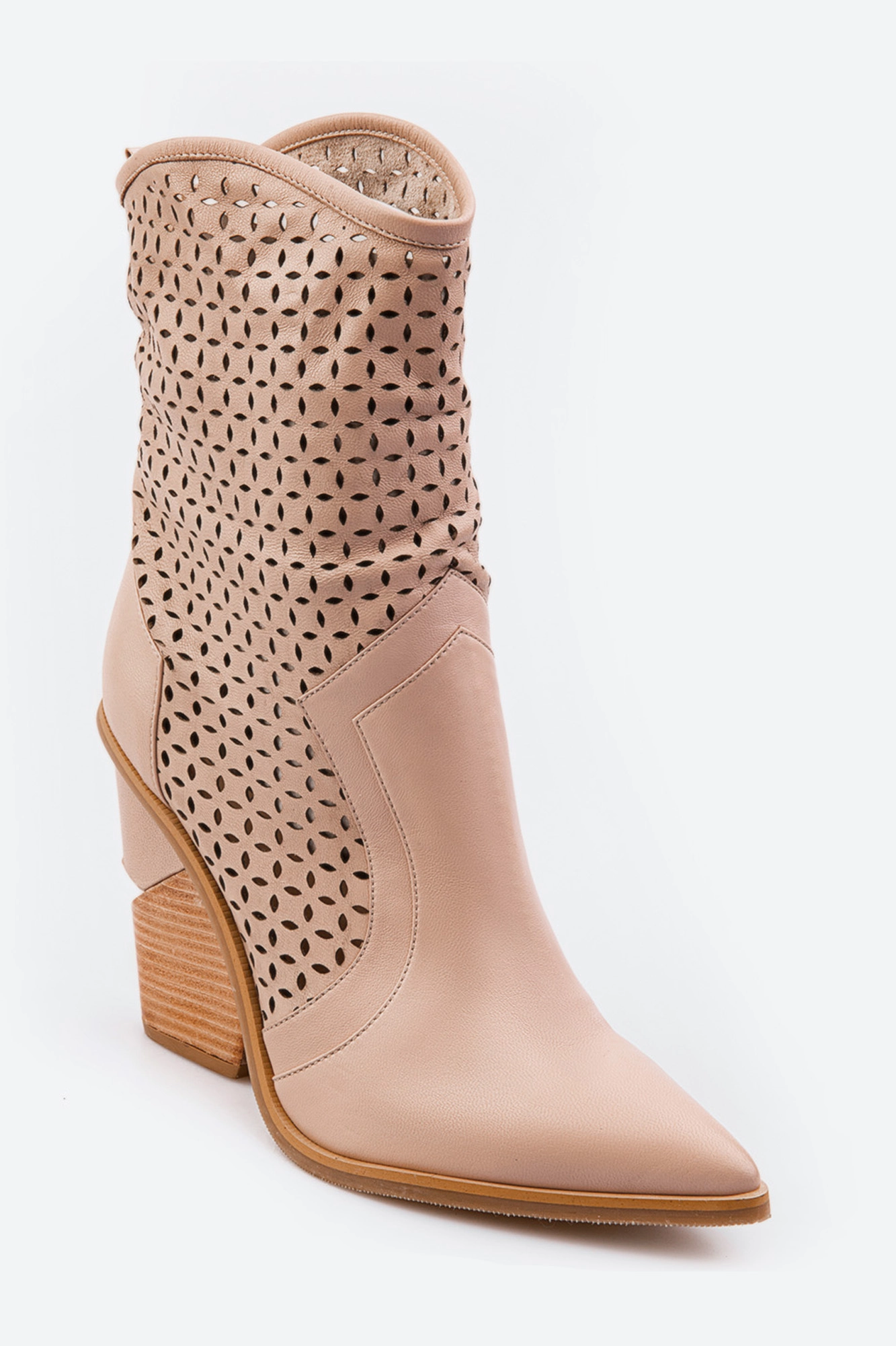 11-12347 Ботинки казаки Marc Cony Бежевый