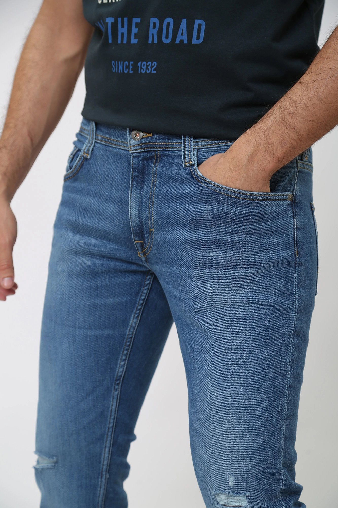 1014596-5000 Джинсы Oregon Slim  Mustang Голубой