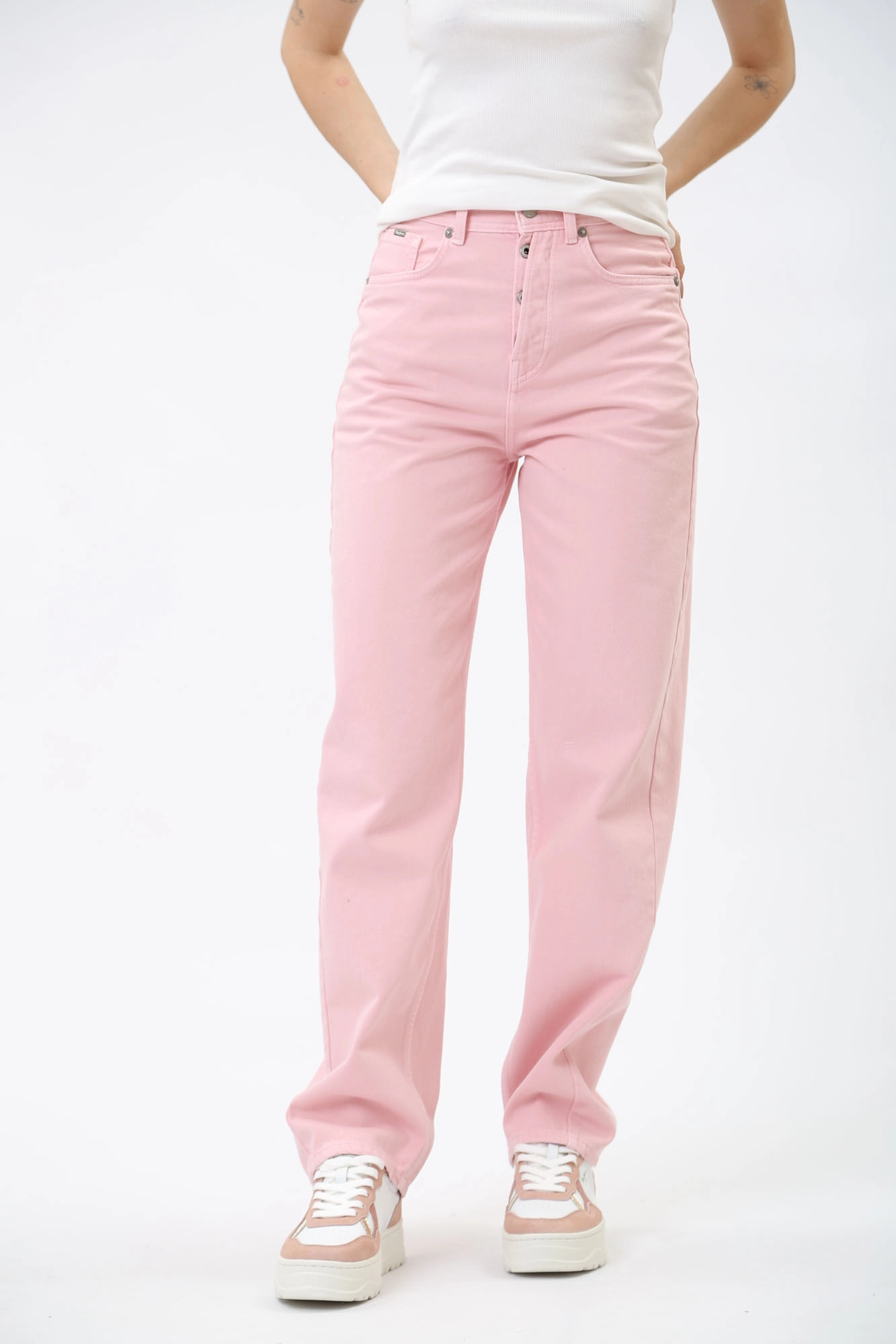 PL211748 джинсы barrel jeans uhw clr  pepe jeans 