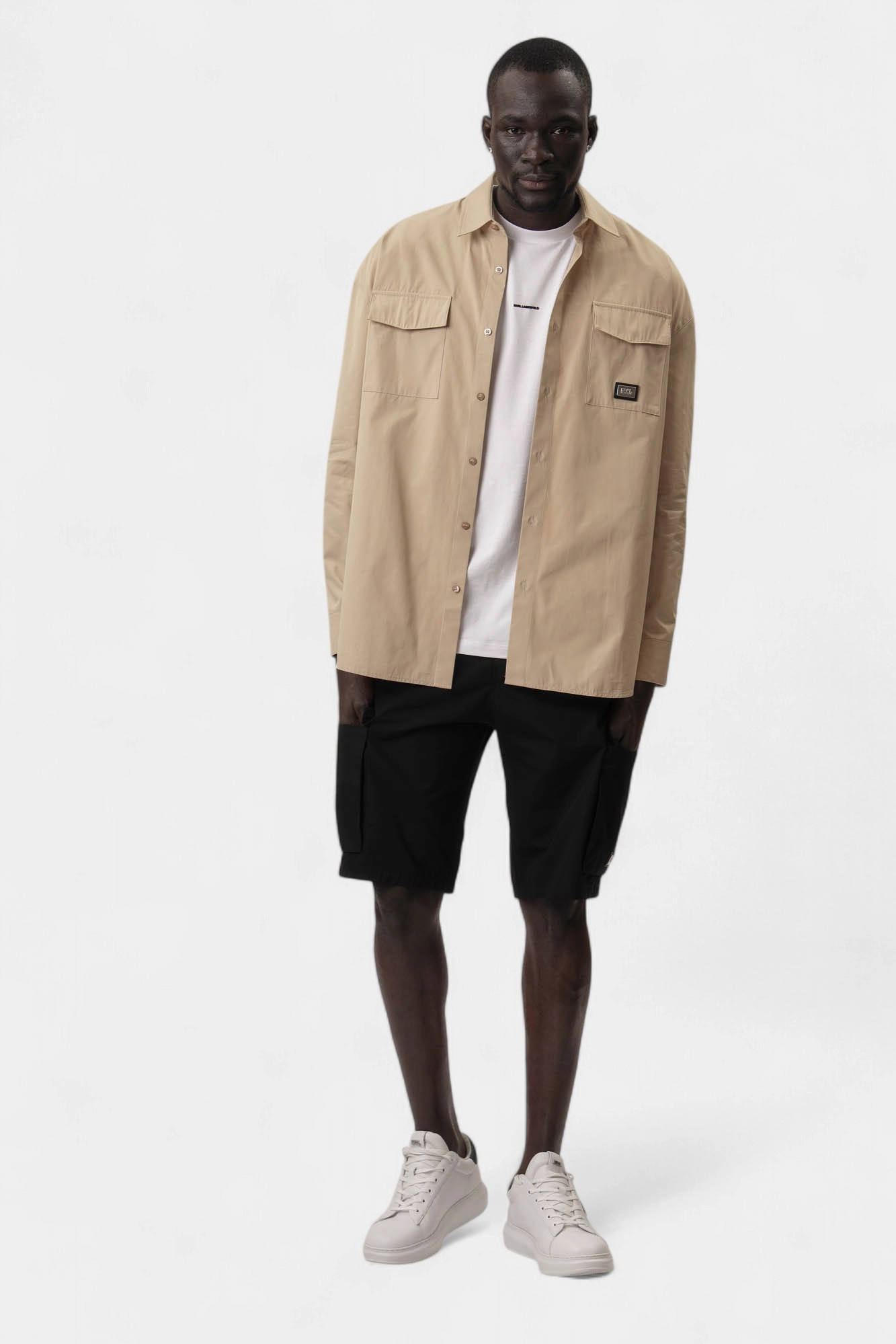 552672_605961 Рубашка с длинным рукавом Karl Lagerfeld Бежевый