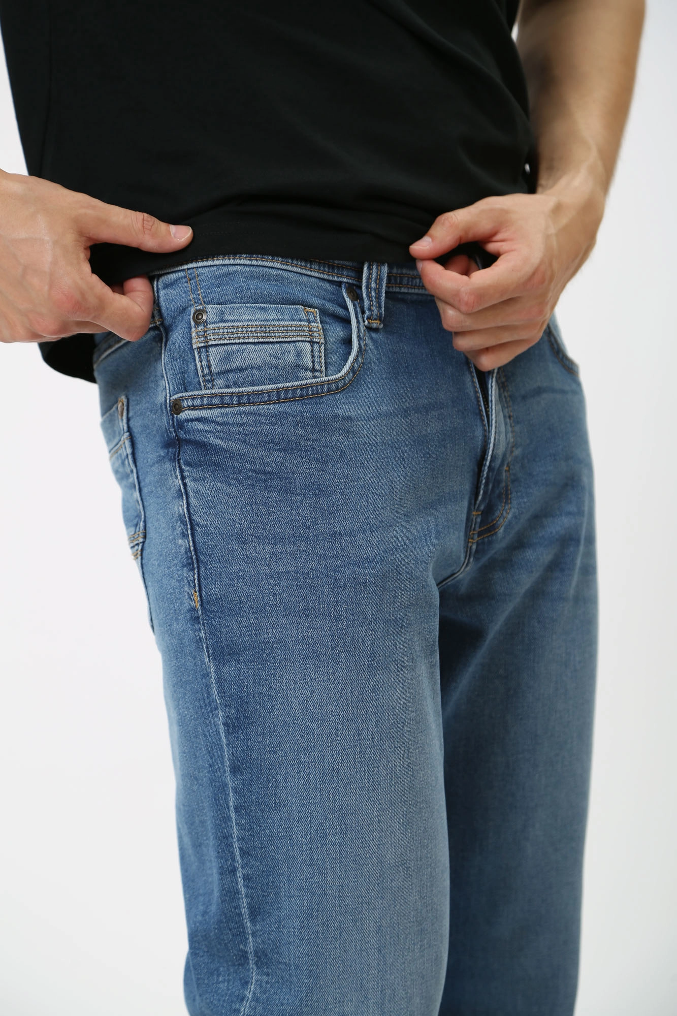 1014877 Джинсы Washington Straight  Mustang Синий