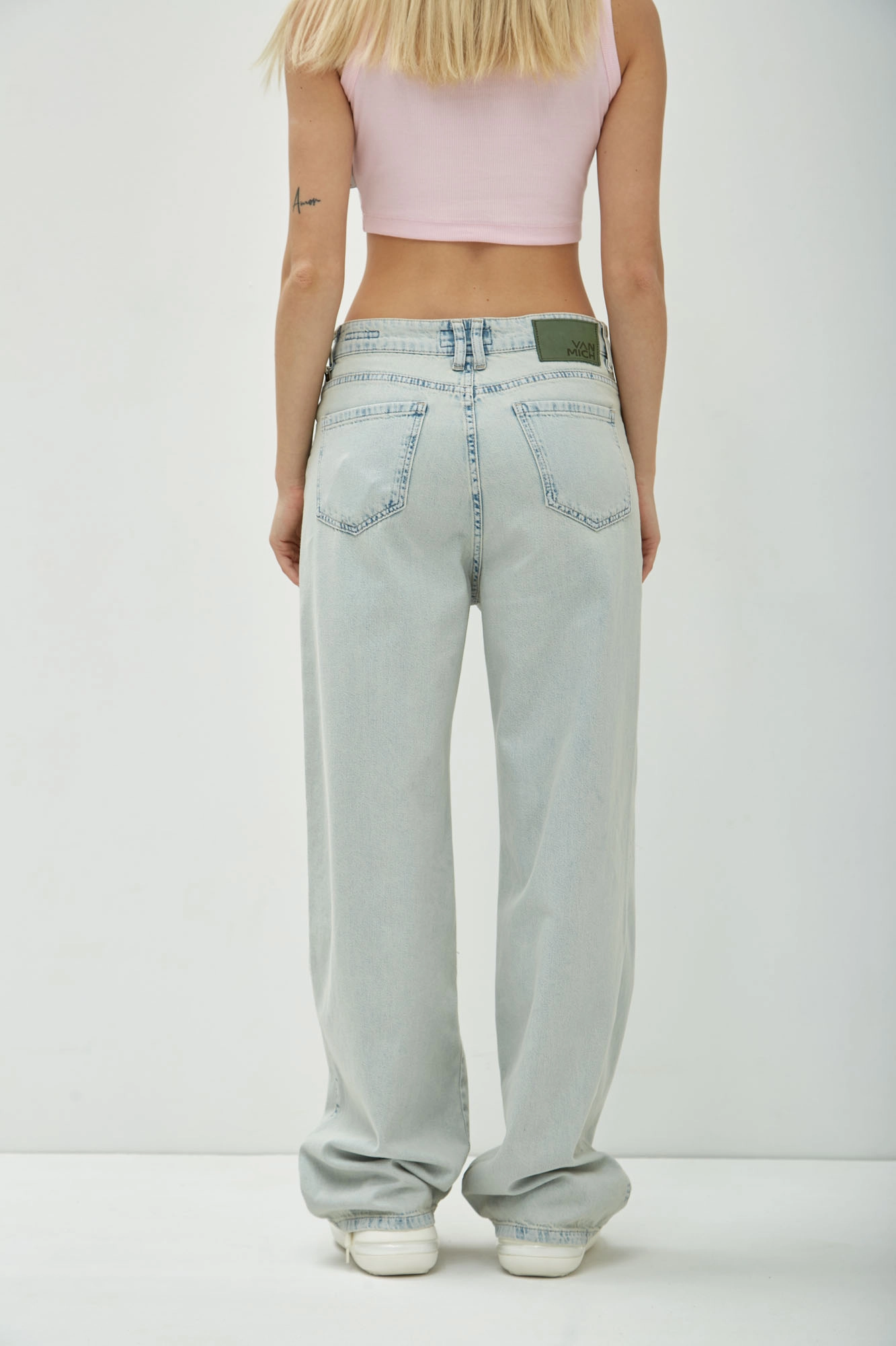 VW-OMA-33-019 джинсы wide leg  van mich 