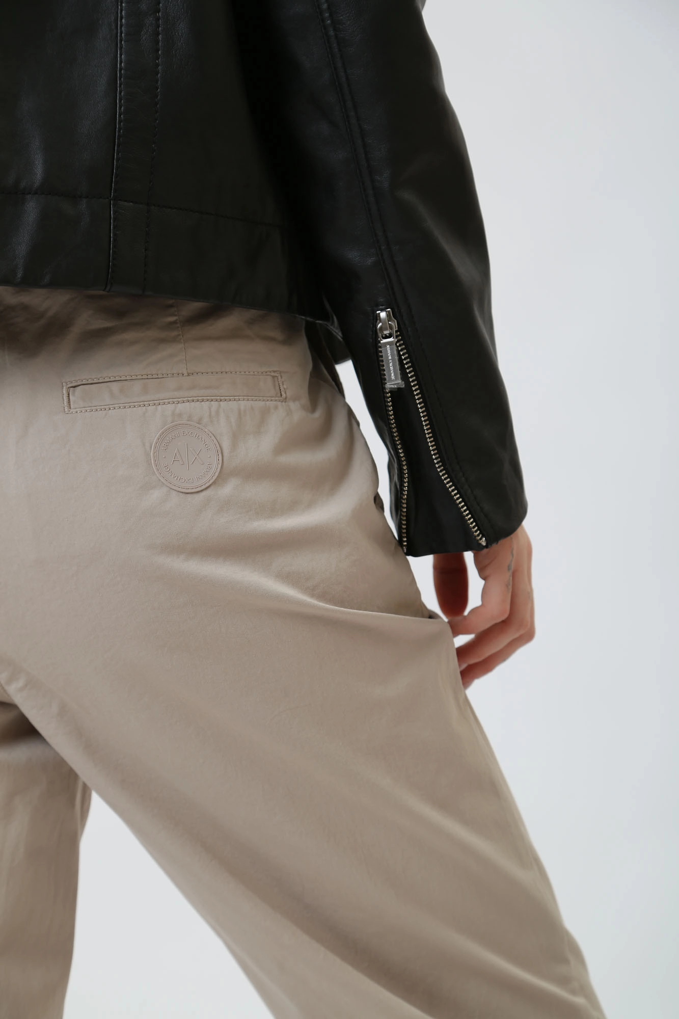 3DYB50_YLP1Z куртка кожаная armani exchange 