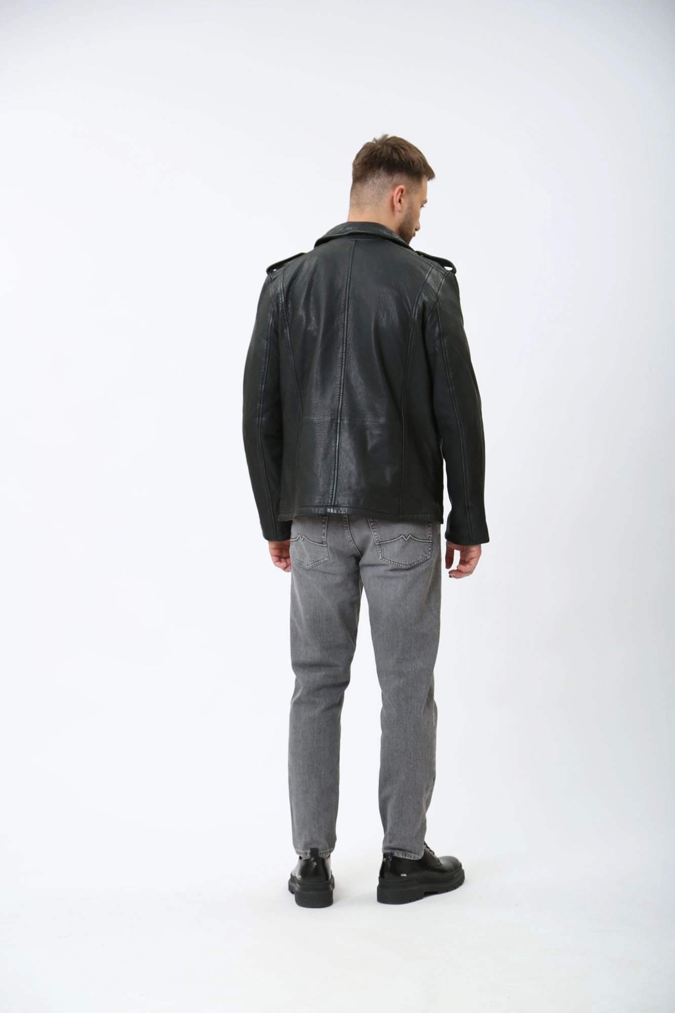 MU-M241-141 Куртка кожаная Mustang Черный