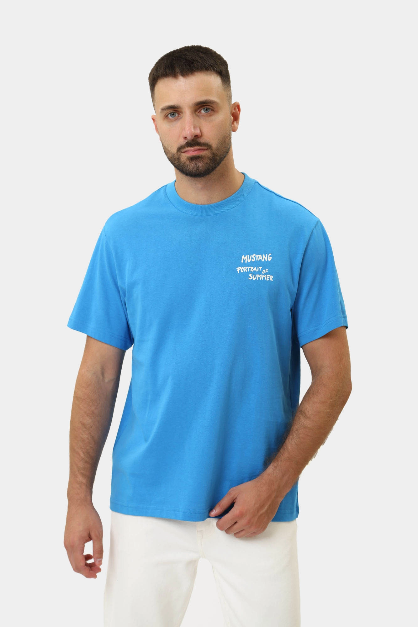 1015078 Футболка Mustang Синий