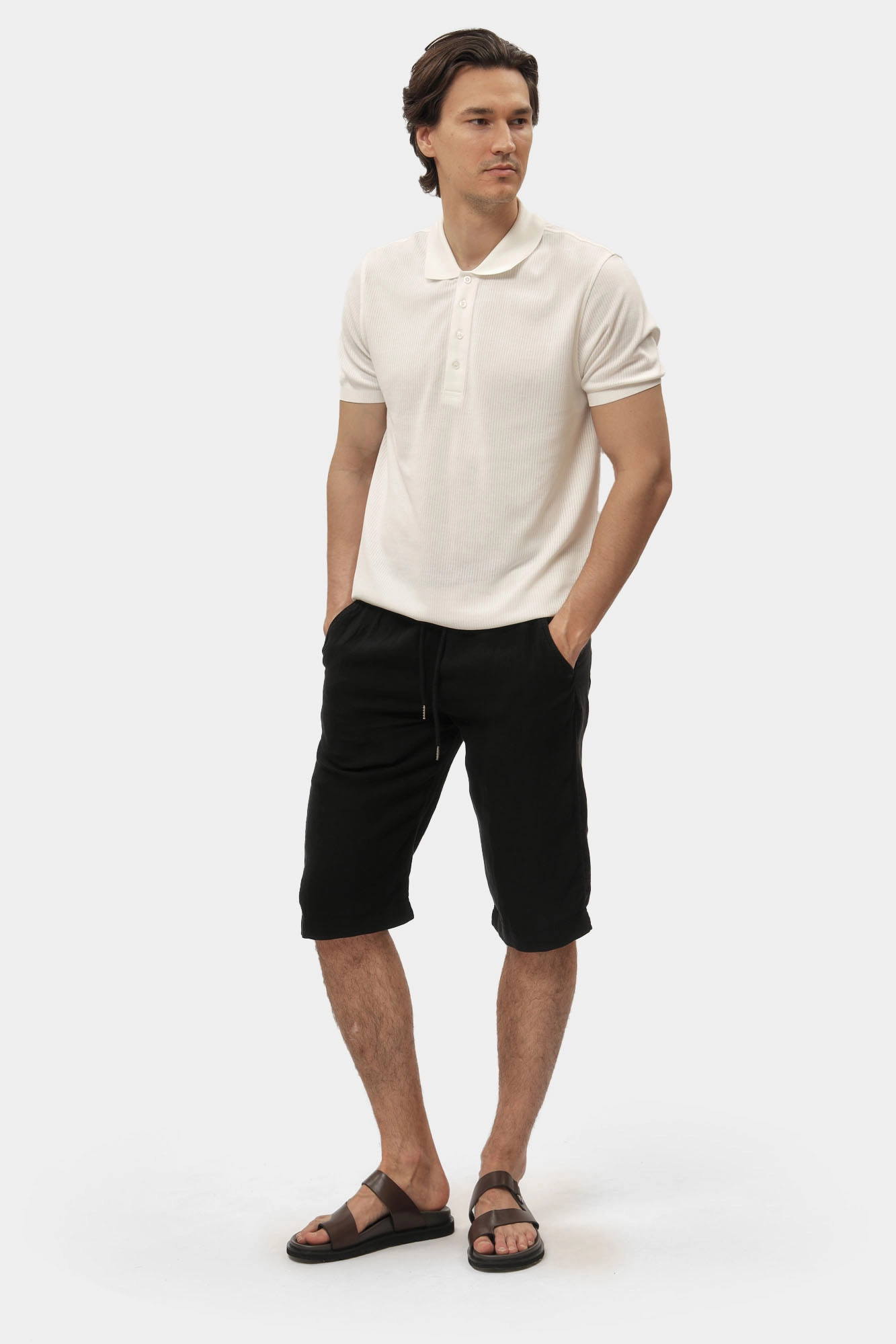 552815_265816 Шорты льняные Karl Lagerfeld Черный