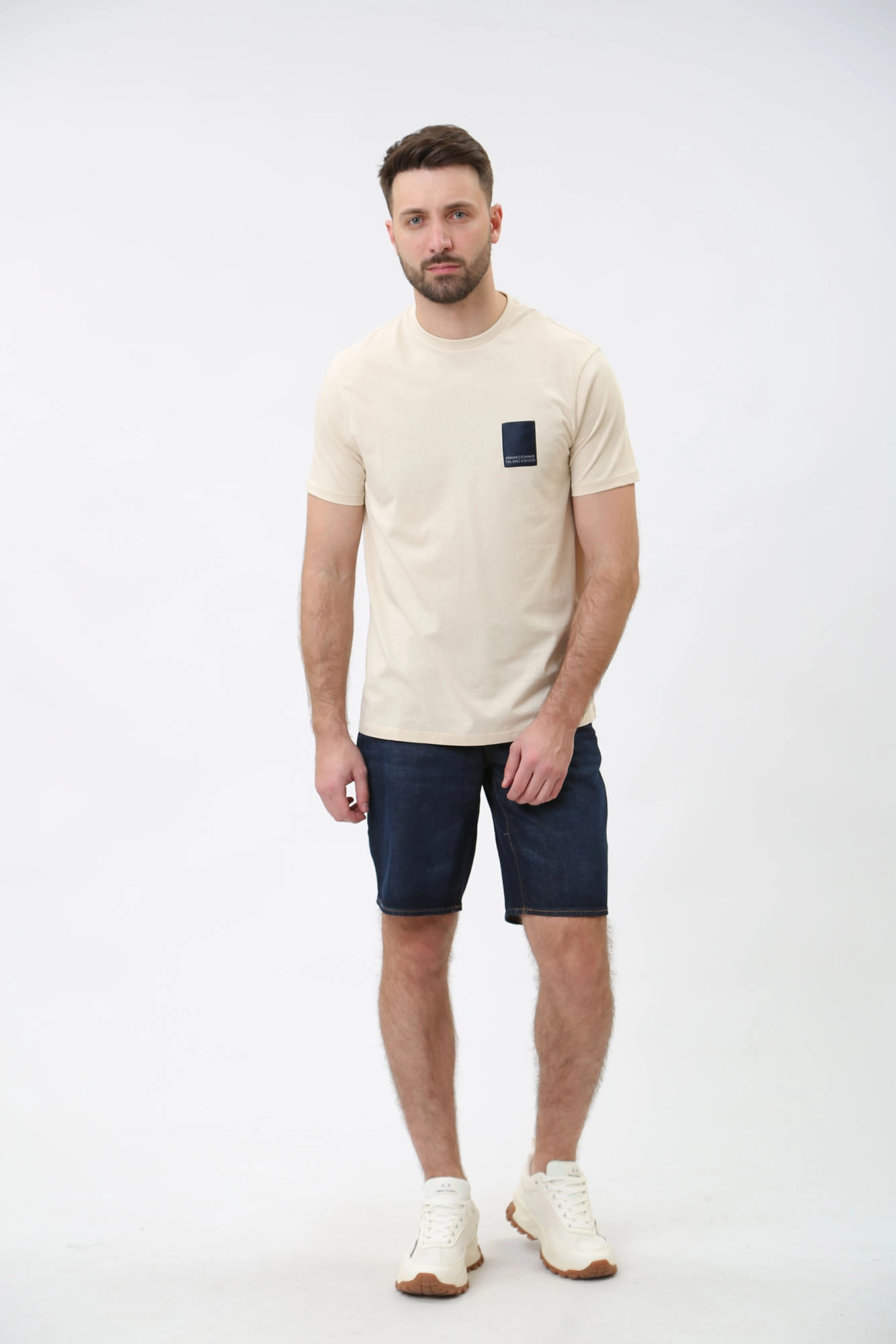 3DZJ65_Z3Y6Z Шорты джинсовые Armani Exchange Синий