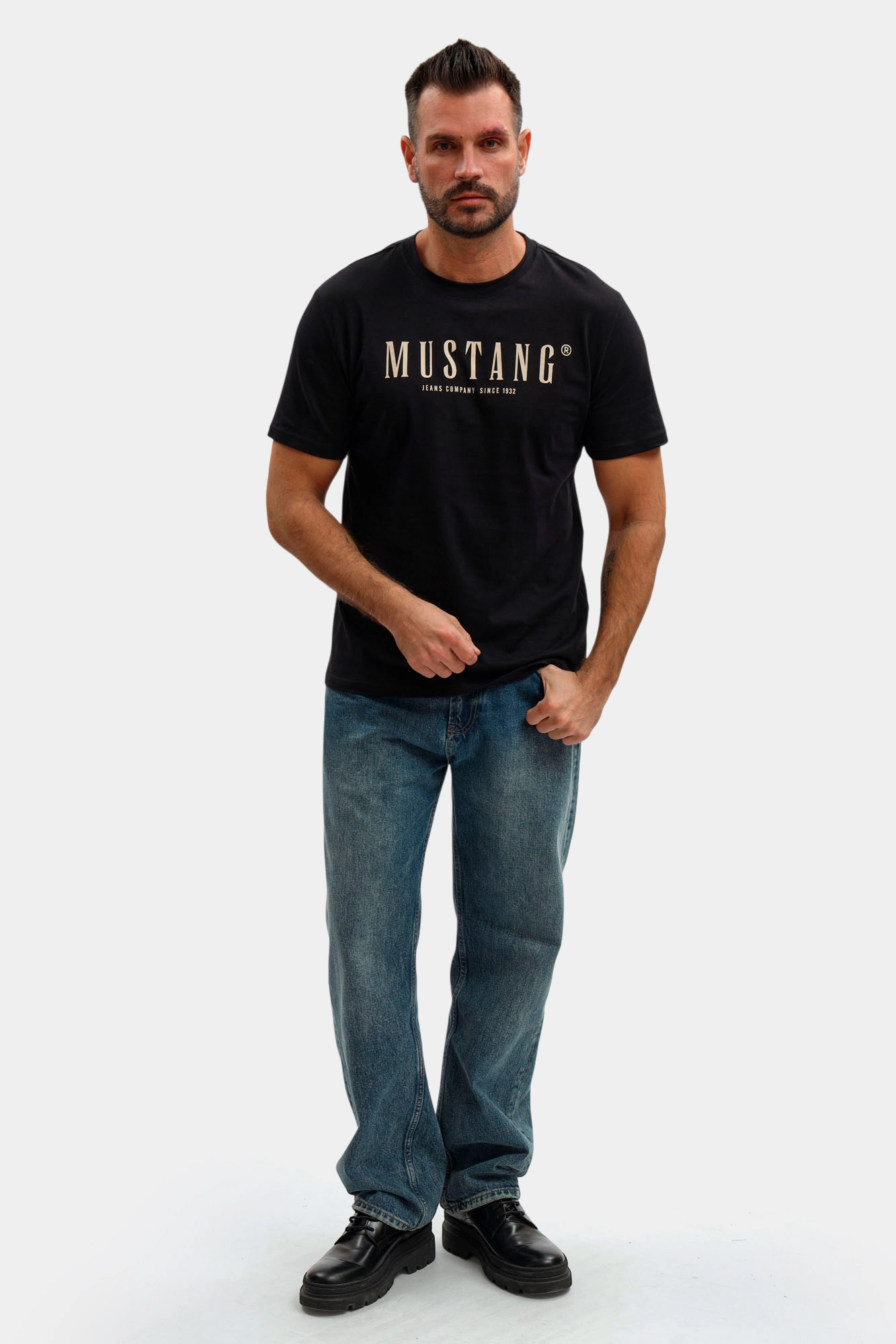 1017378 Футболка Mustang Черный