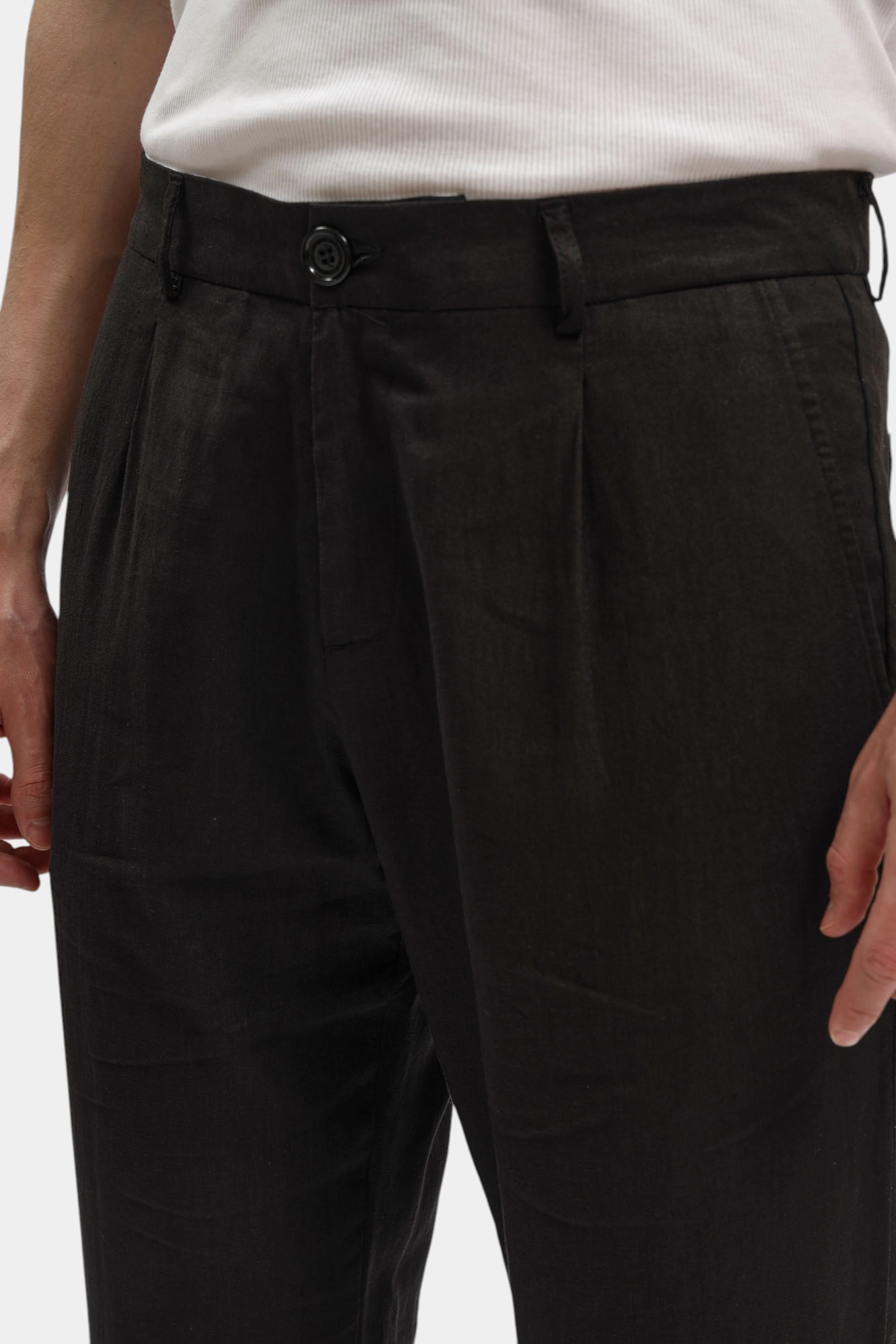 BMP1412 Брюки льняные Bikkembergs Черный