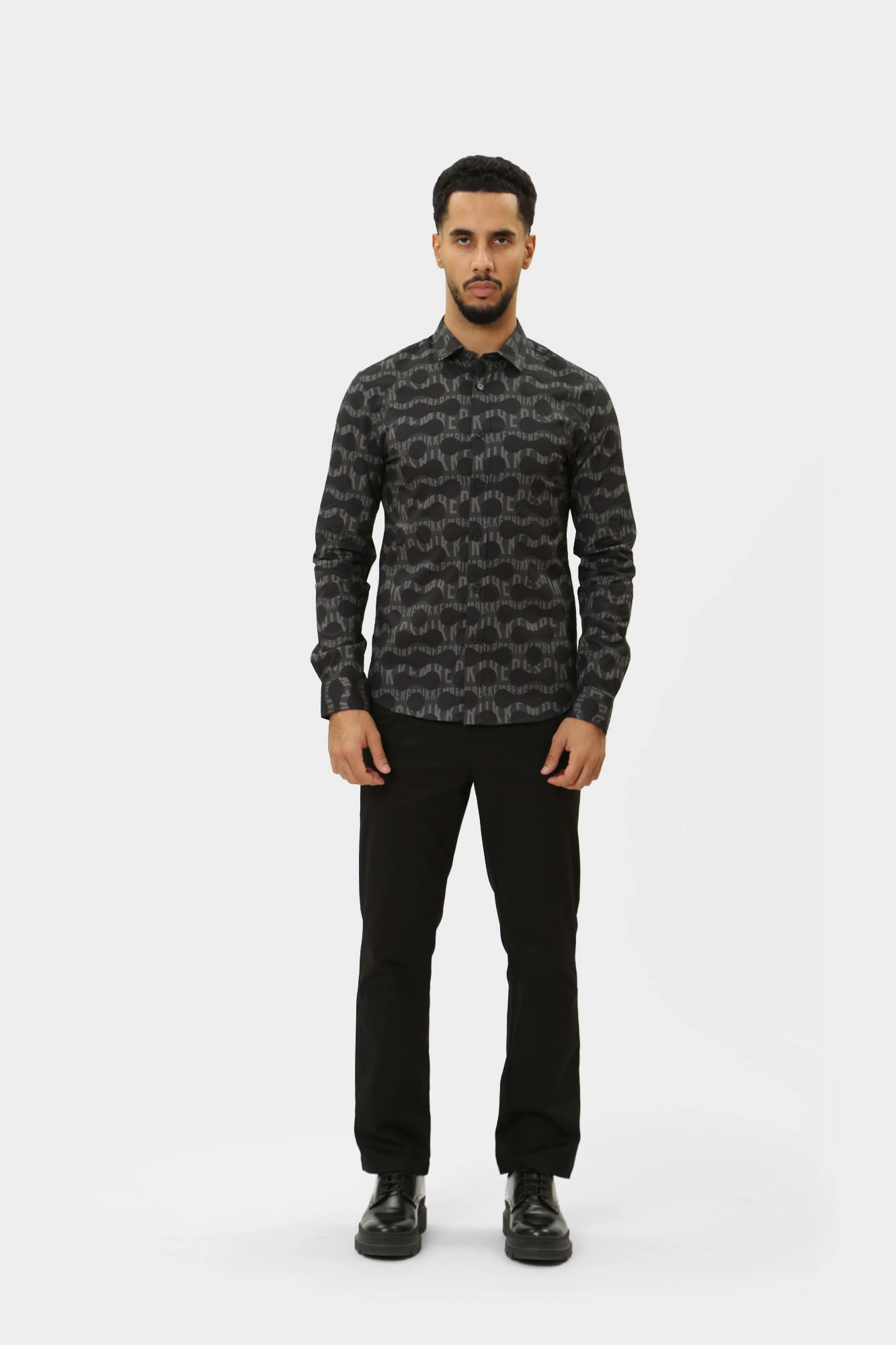 PBMS0311 Рубашка с длинным рукавом Bikkembergs Черный