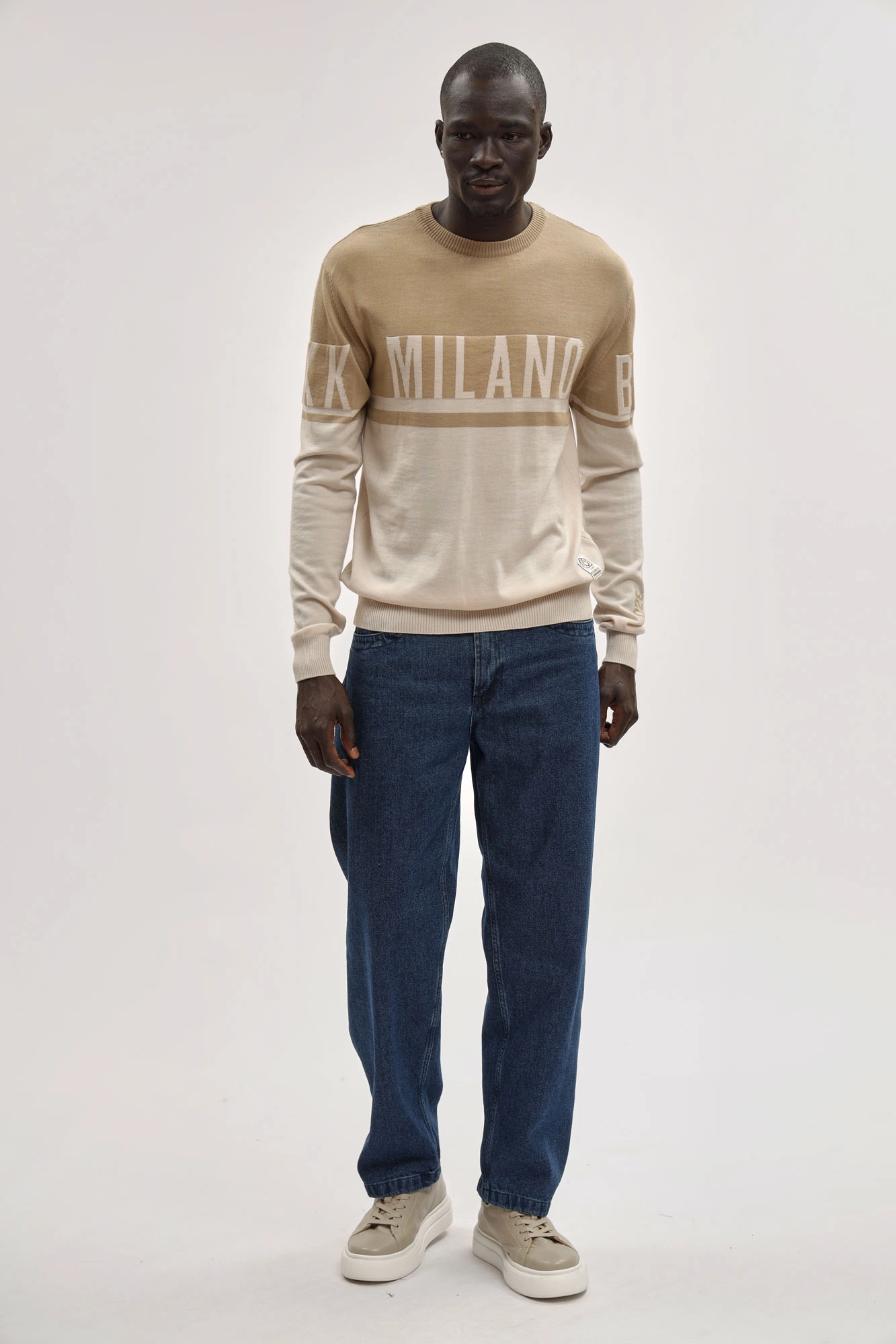 BMM1172 Джемпер Bikkembergs Бежевый