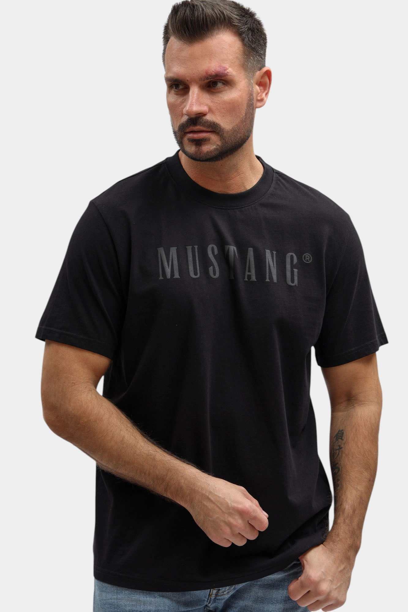 1017392 Футболка Mustang Черный