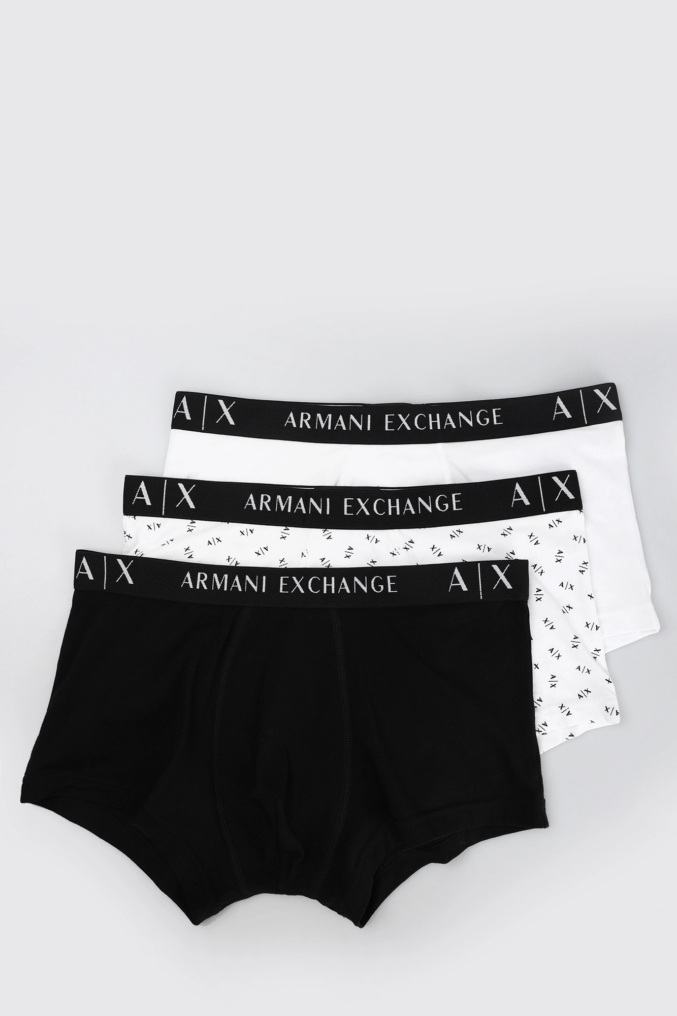 957030_CC282 Трусы 3 шт Armani Exchange Белый