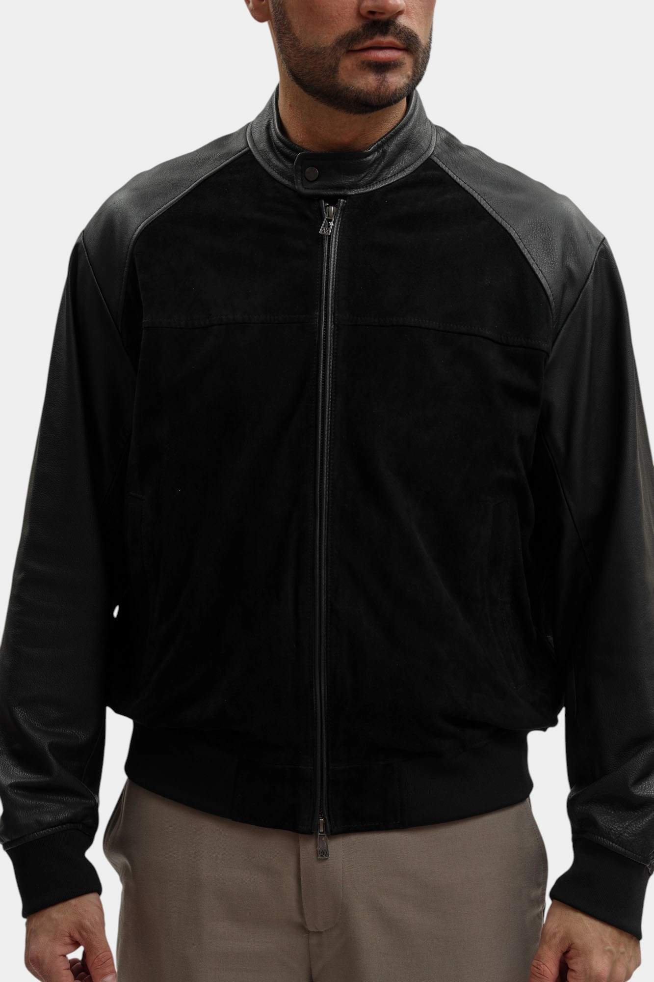 XM002240_AF21549 Куртка кожаная Armani Exchange Черный