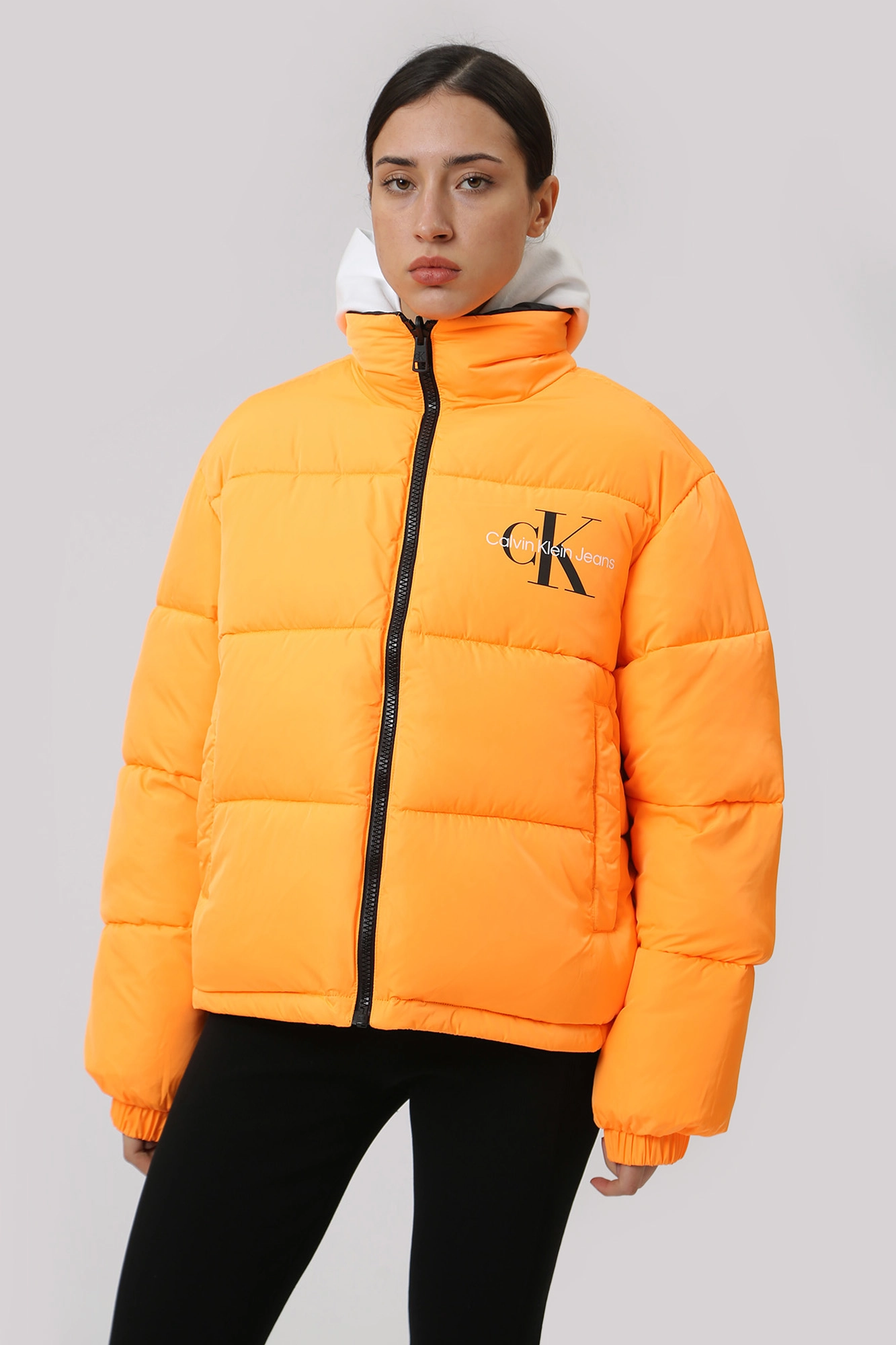 Calvin klein orange parka sales