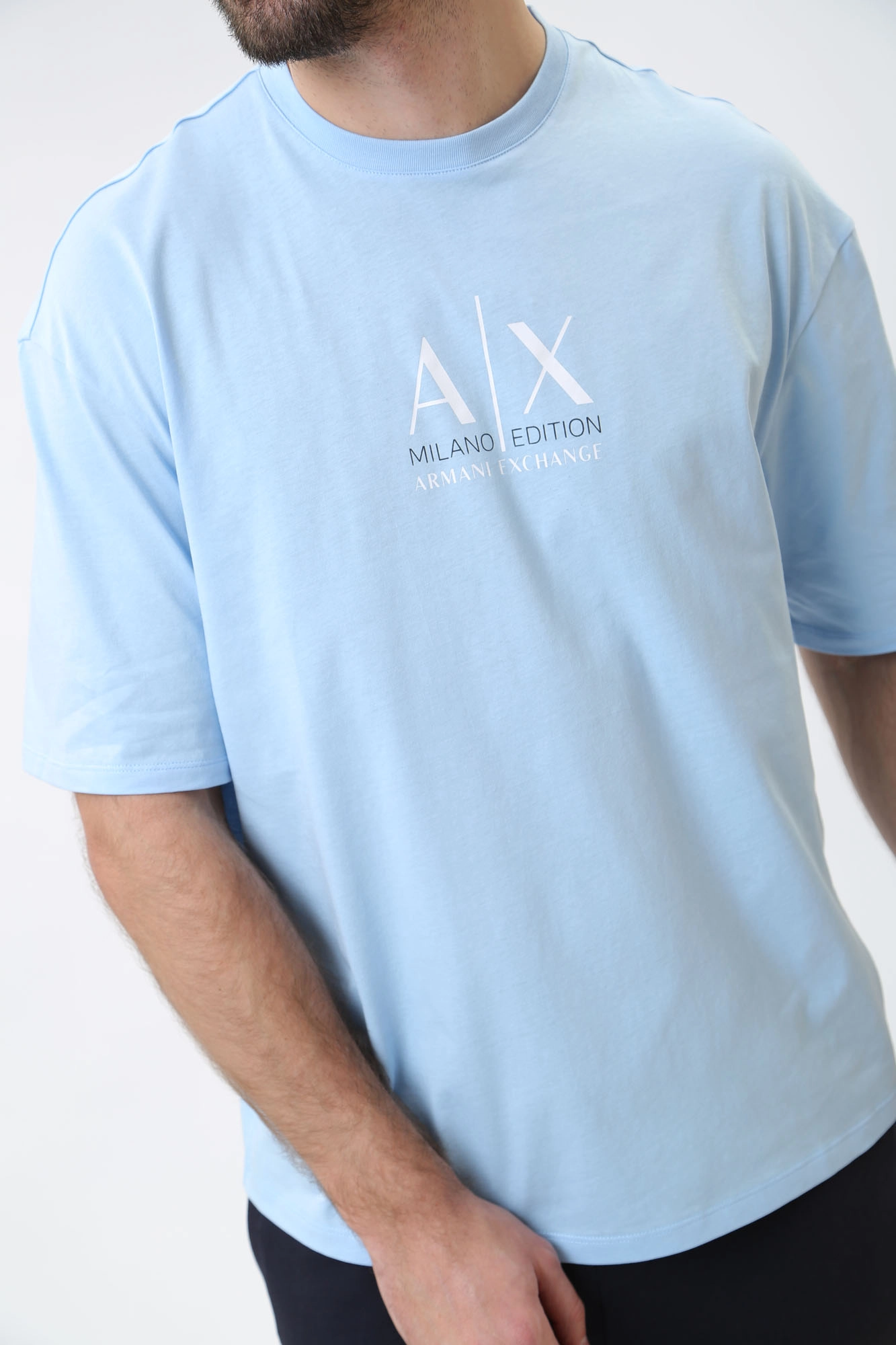 3DZTAB_ZJ3VZ Футболка Armani Exchange Голубой