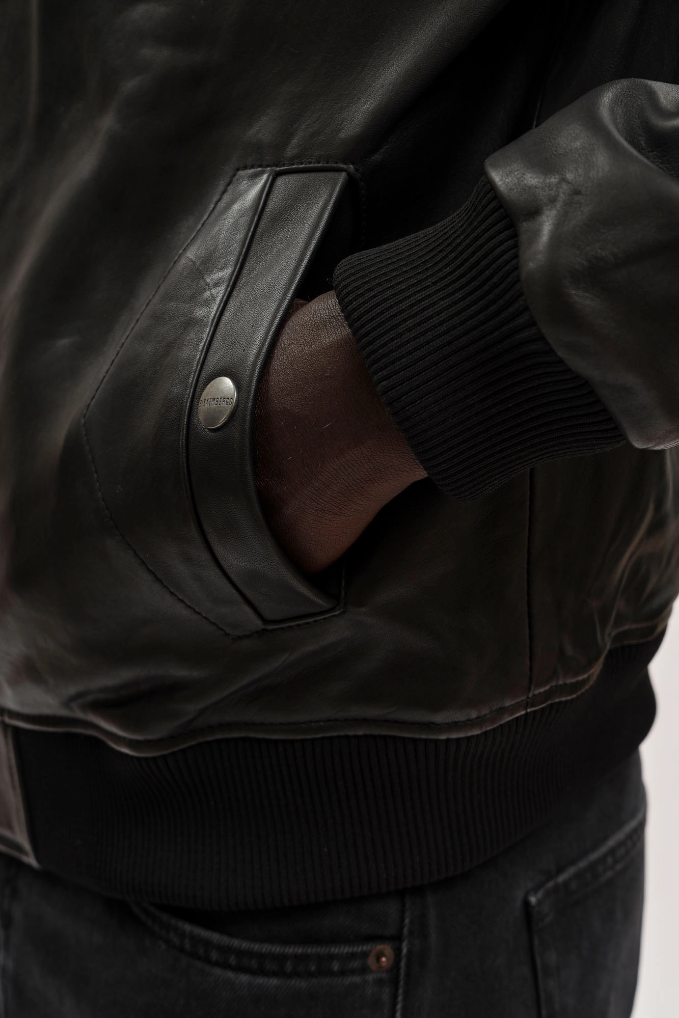 BML1031 Куртка кожаная Bikkembergs Черный