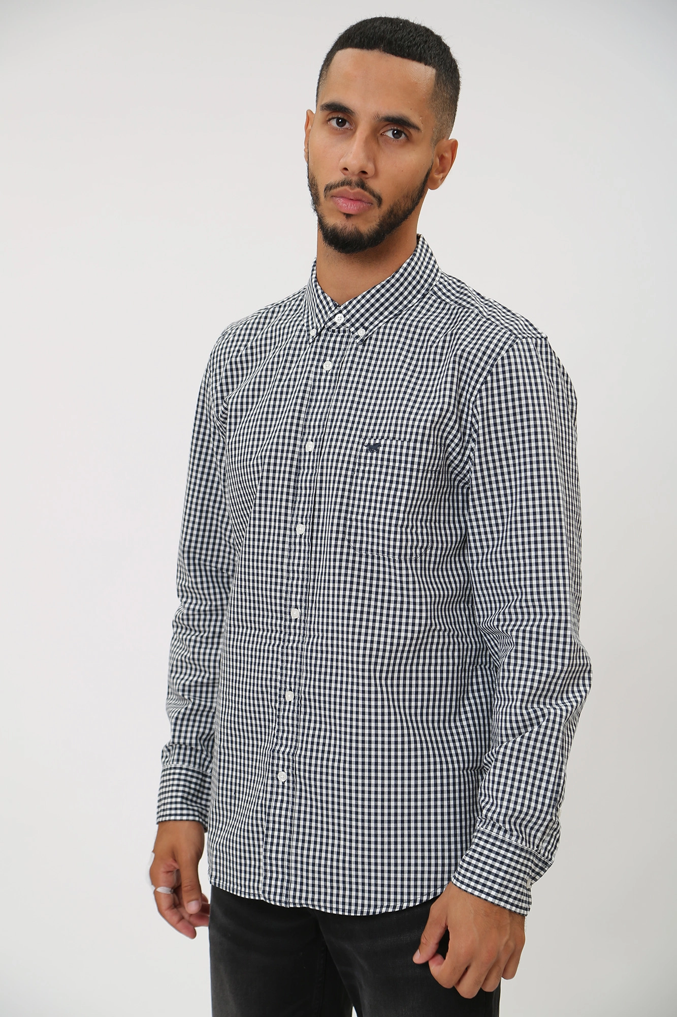 1014125 Рубашка с длинным рукавом Mustang Серый