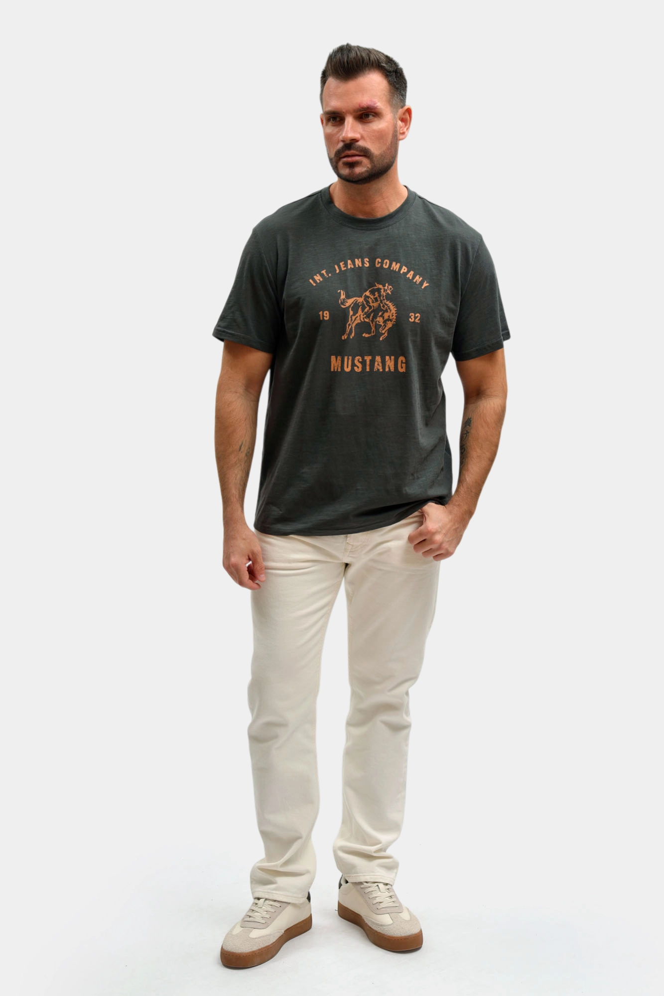 1017388 Футболка Mustang Черный