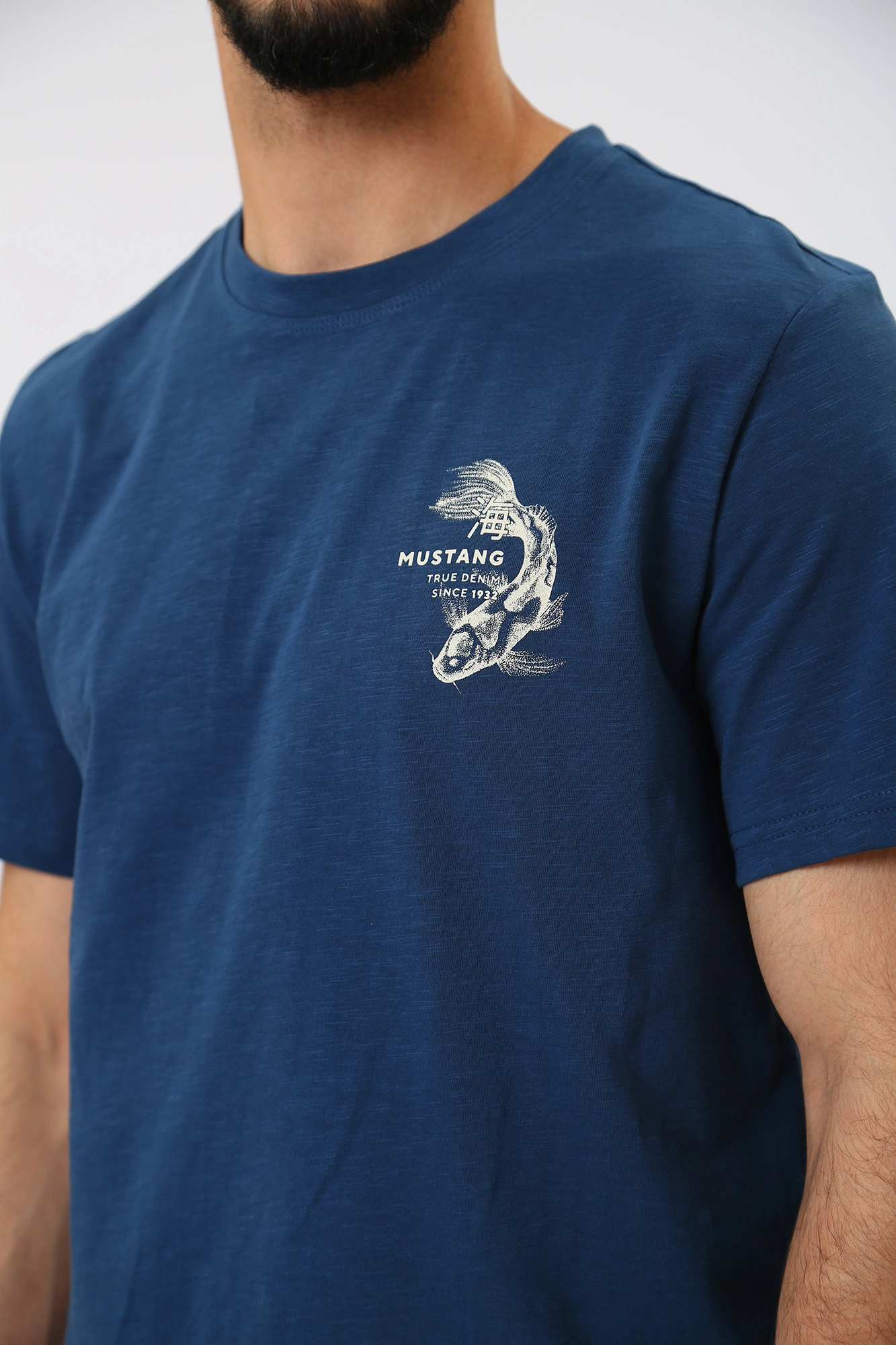 1013825 Футболка Mustang Синий