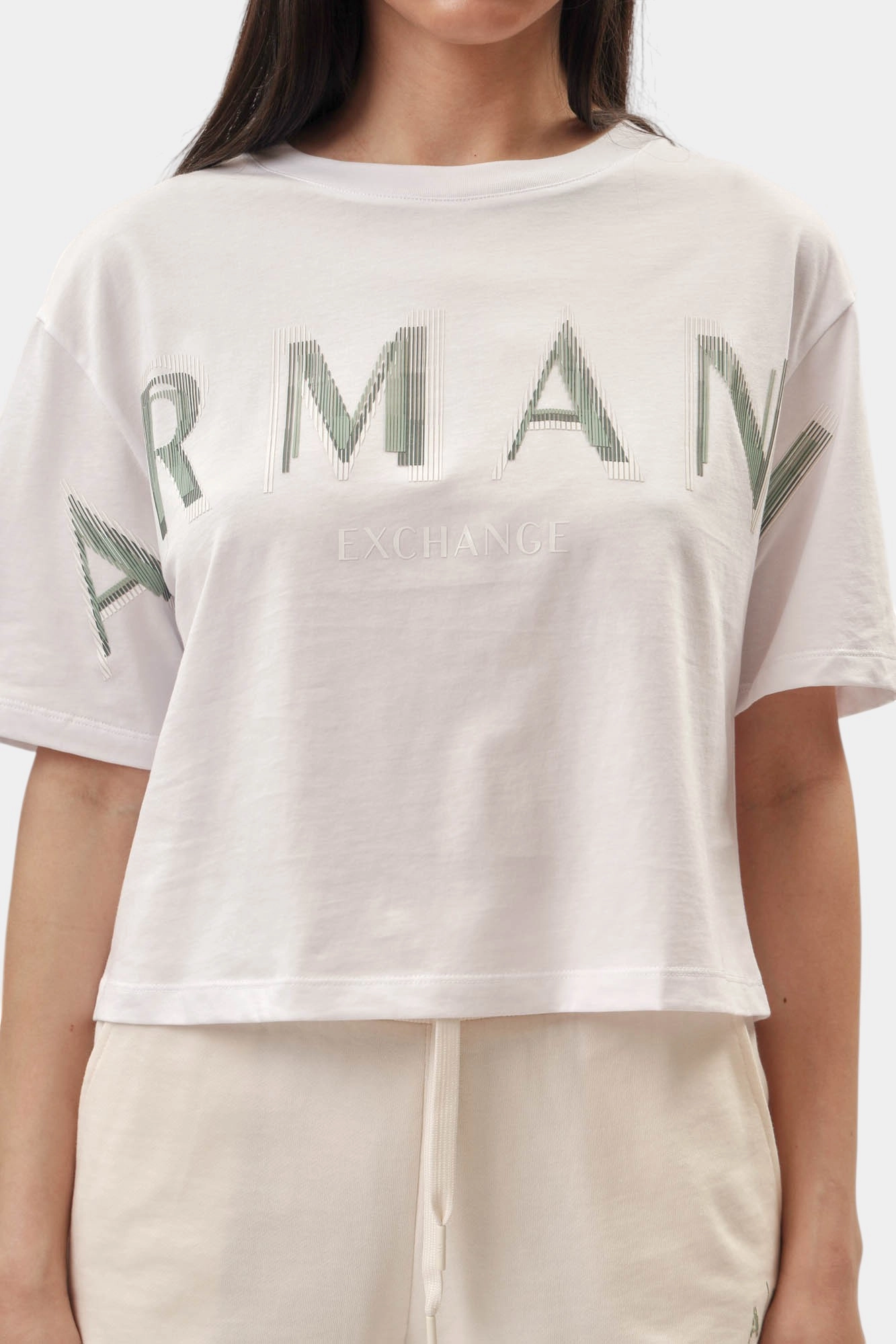 XW000520_AF10359 кроп-топ armani exchange 