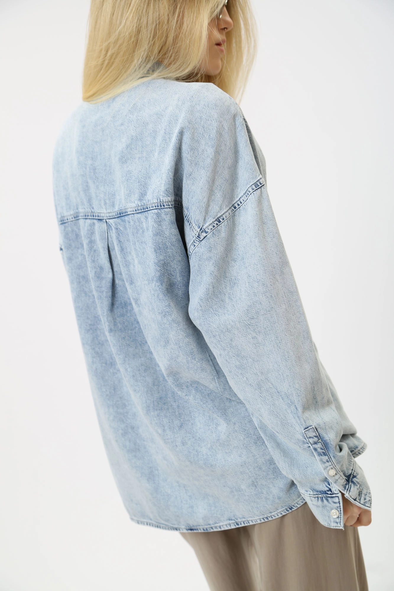 1015250-5000 блузка джинсовая д/р mustang 