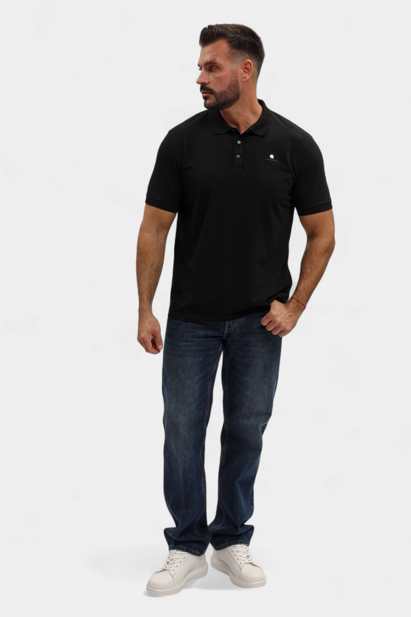 554235_745022 Поло с коротким рукавом Karl Lagerfeld Черный