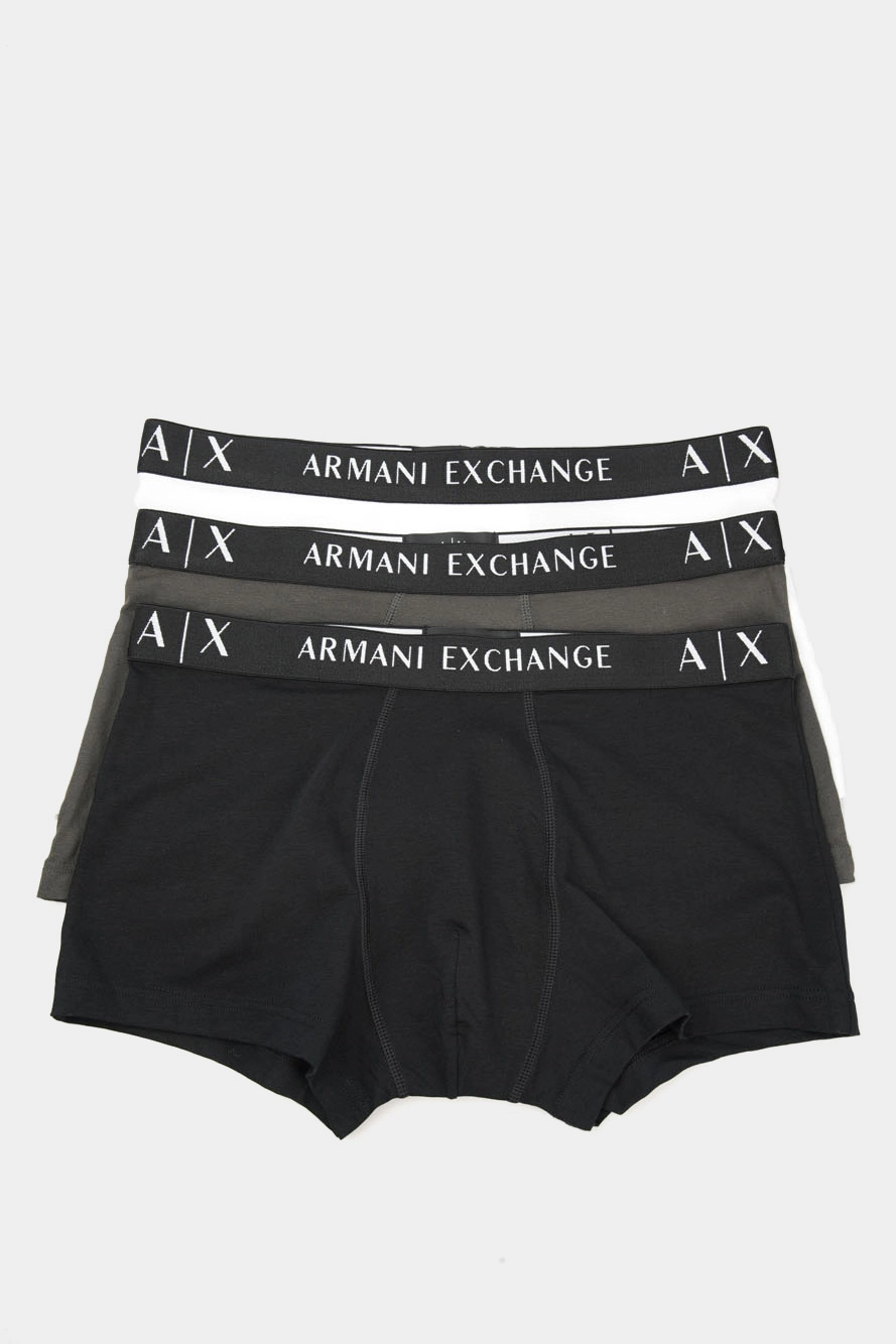 957028_CC282 Трусы 3 шт. Armani Exchange Белый