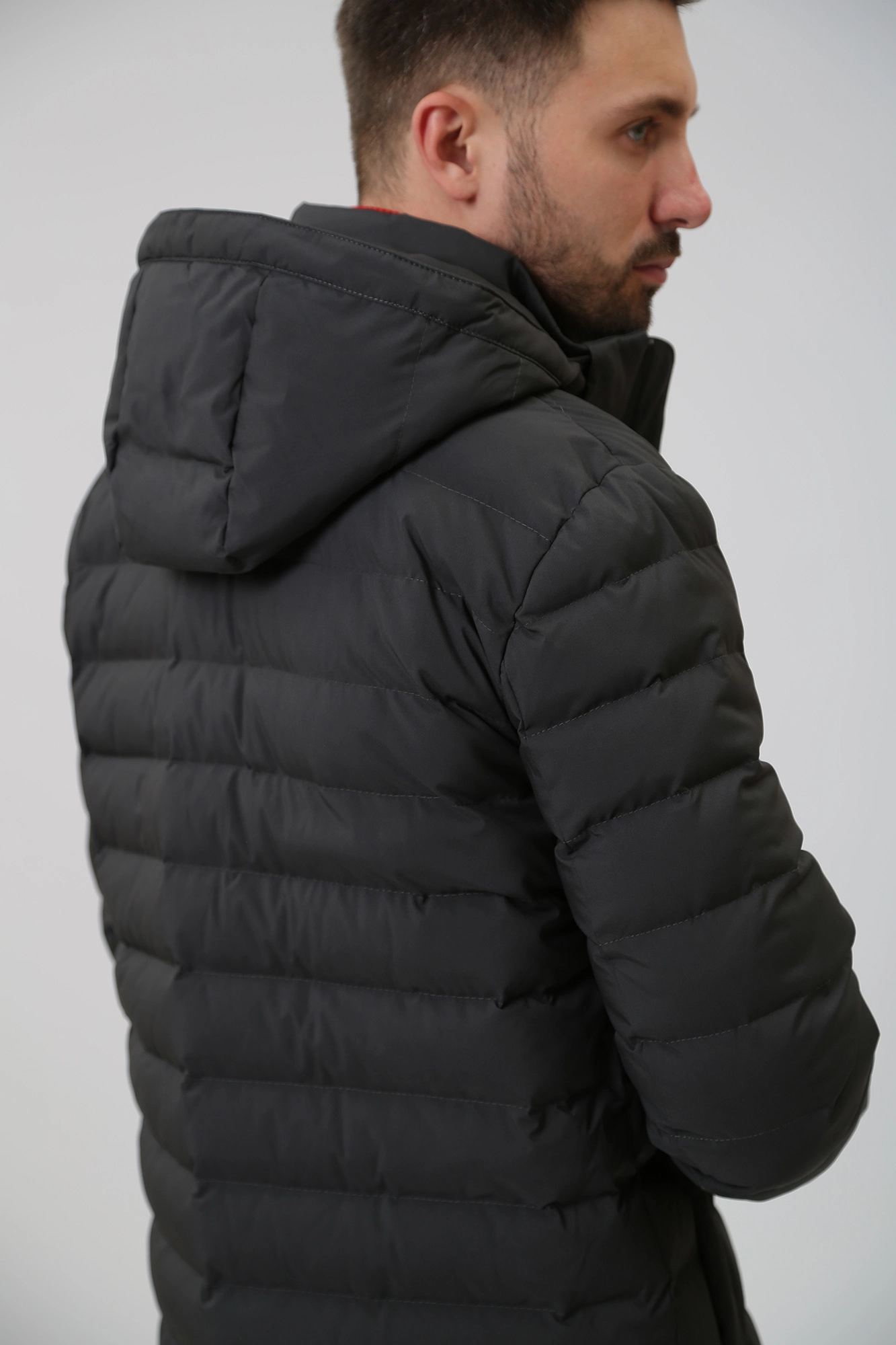 CR1807F23 Пуховик удлиненный Marc Cony Серый