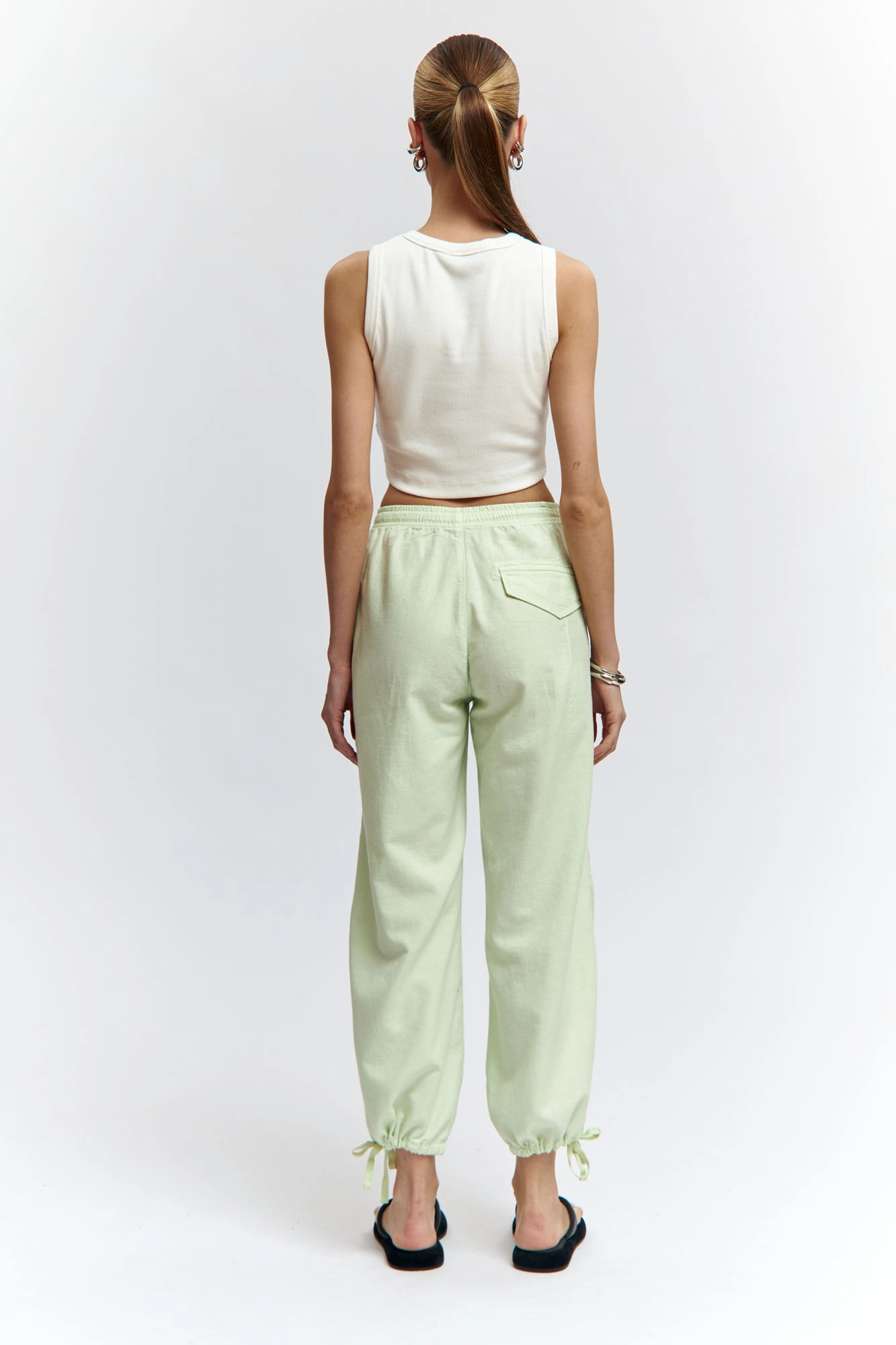 VW-OMA-55-446 брюки льняные van mich 