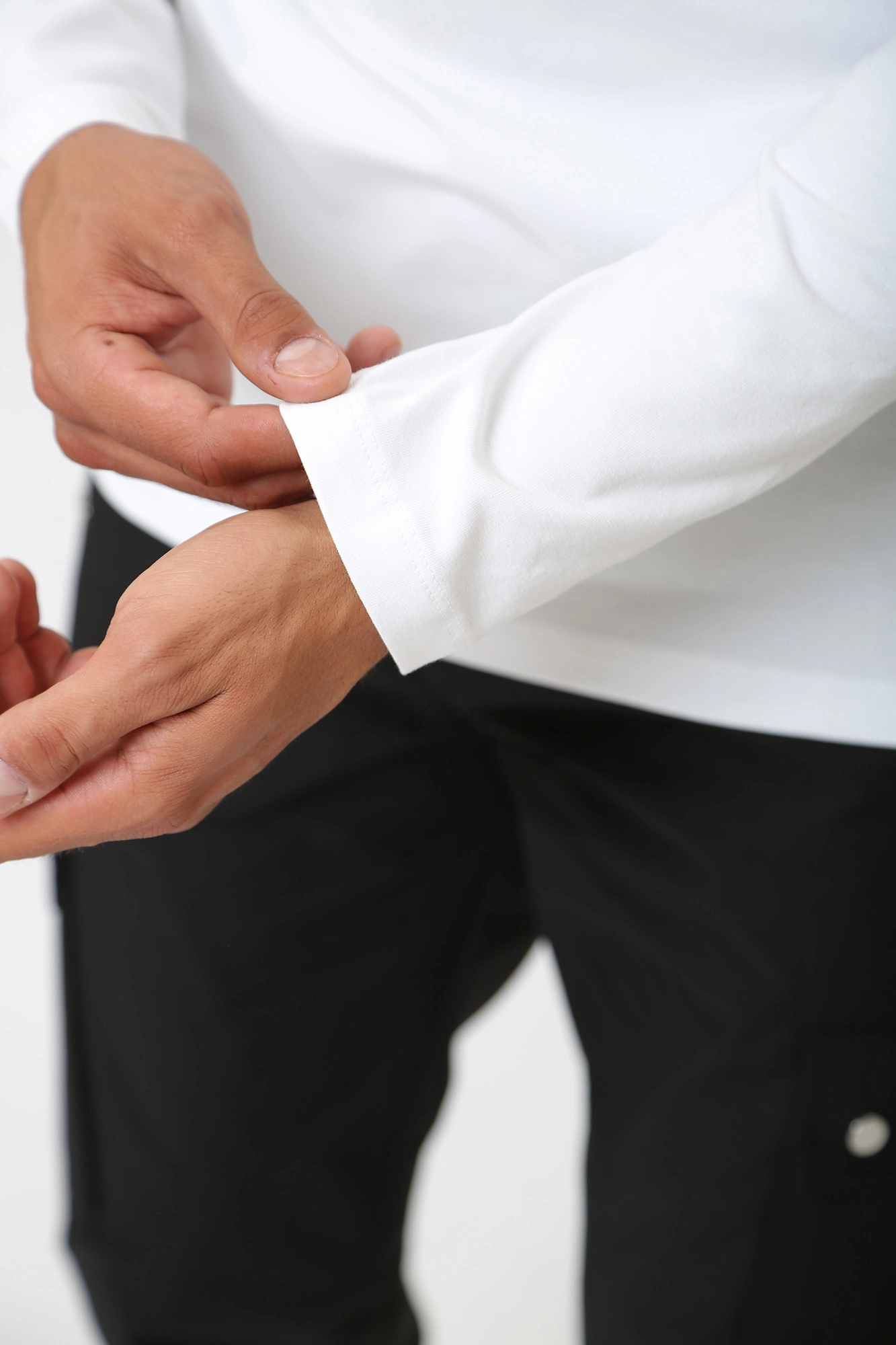 533221_745082 Поло с длинным рукавом Karl Lagerfeld Белый