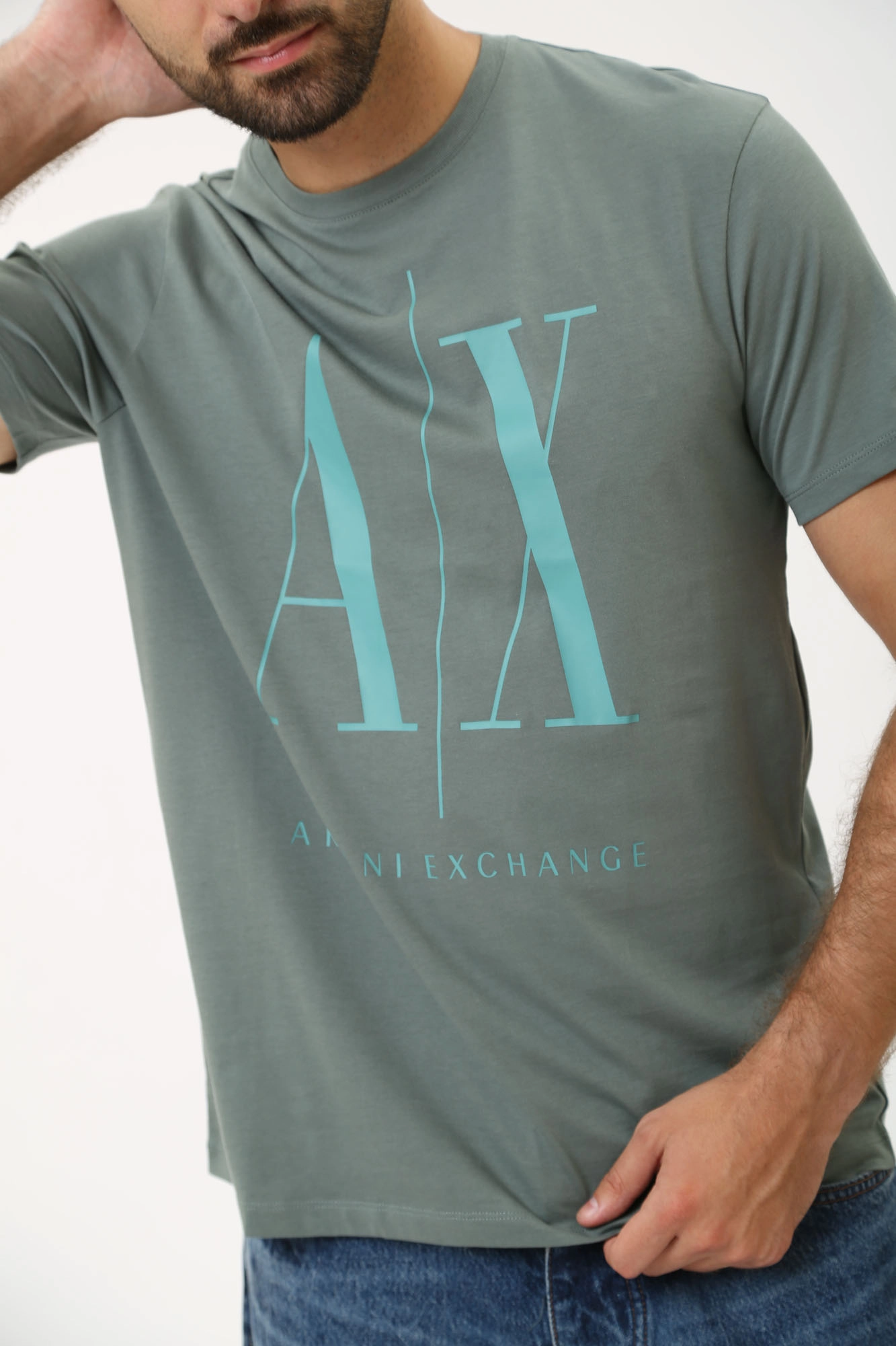 8NZTPA_ZJH4Z Футболка Armani Exchange Зеленый